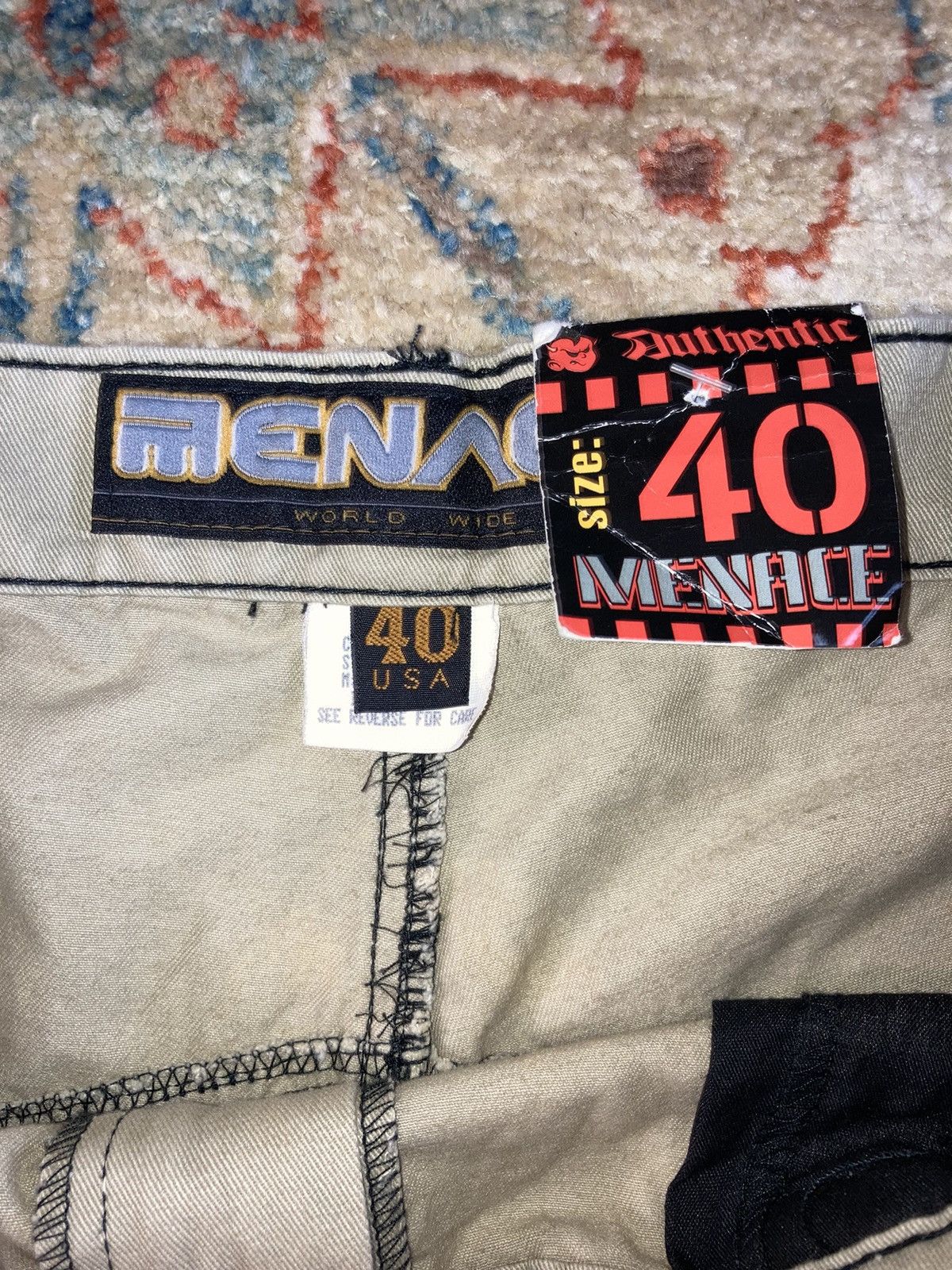 Menace × Vintage VTG MENACE Rave Pants Cargo Straps 40 Size US 40 / EU 56 - 7 Thumbnail