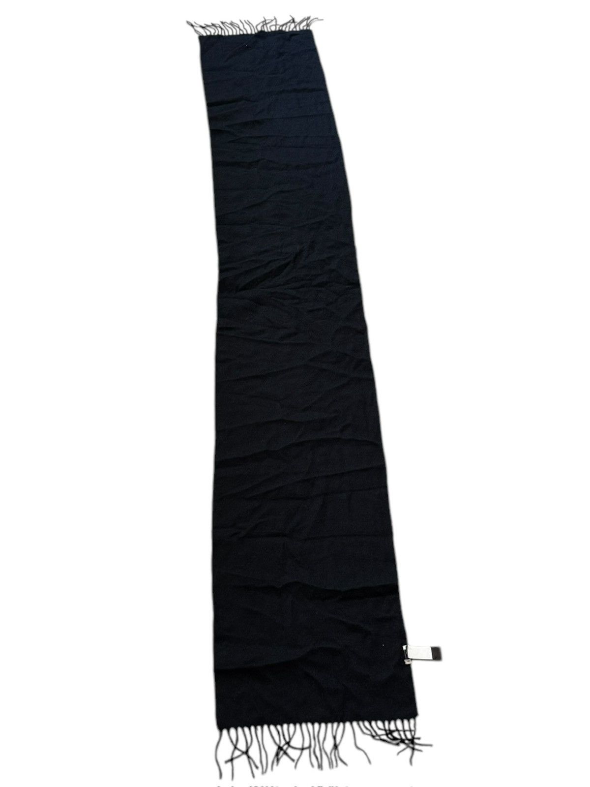 Calvin Klein Calvin Klein Logo Black Wool Wrap Shawl Scarf Size ONE SIZE - 5 Thumbnail