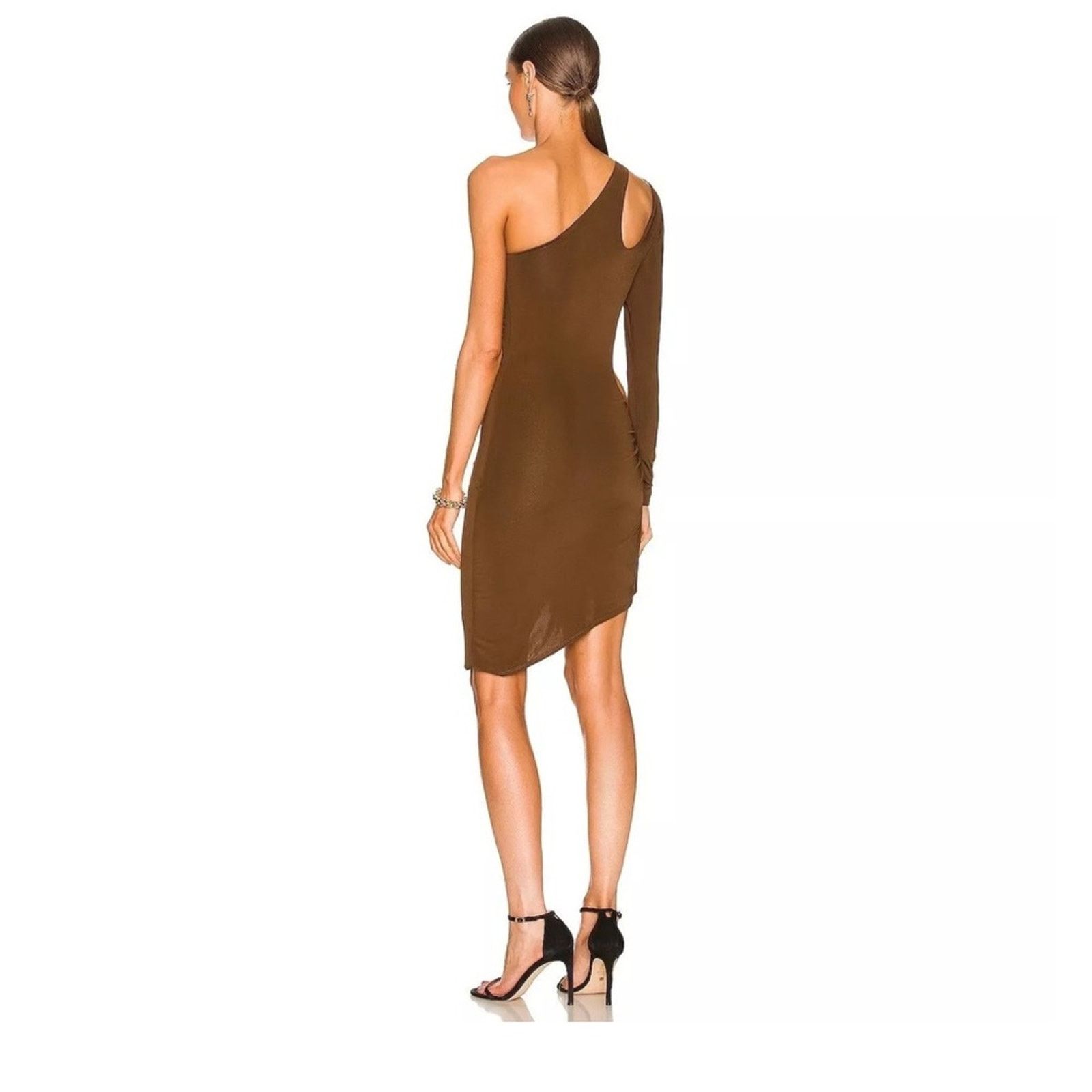 REVOLVE Ronny Kobo Lana Dress in Brown Bodycon Mini Cut out Large Size L / US 10 / IT 46 - 3 Thumbnail