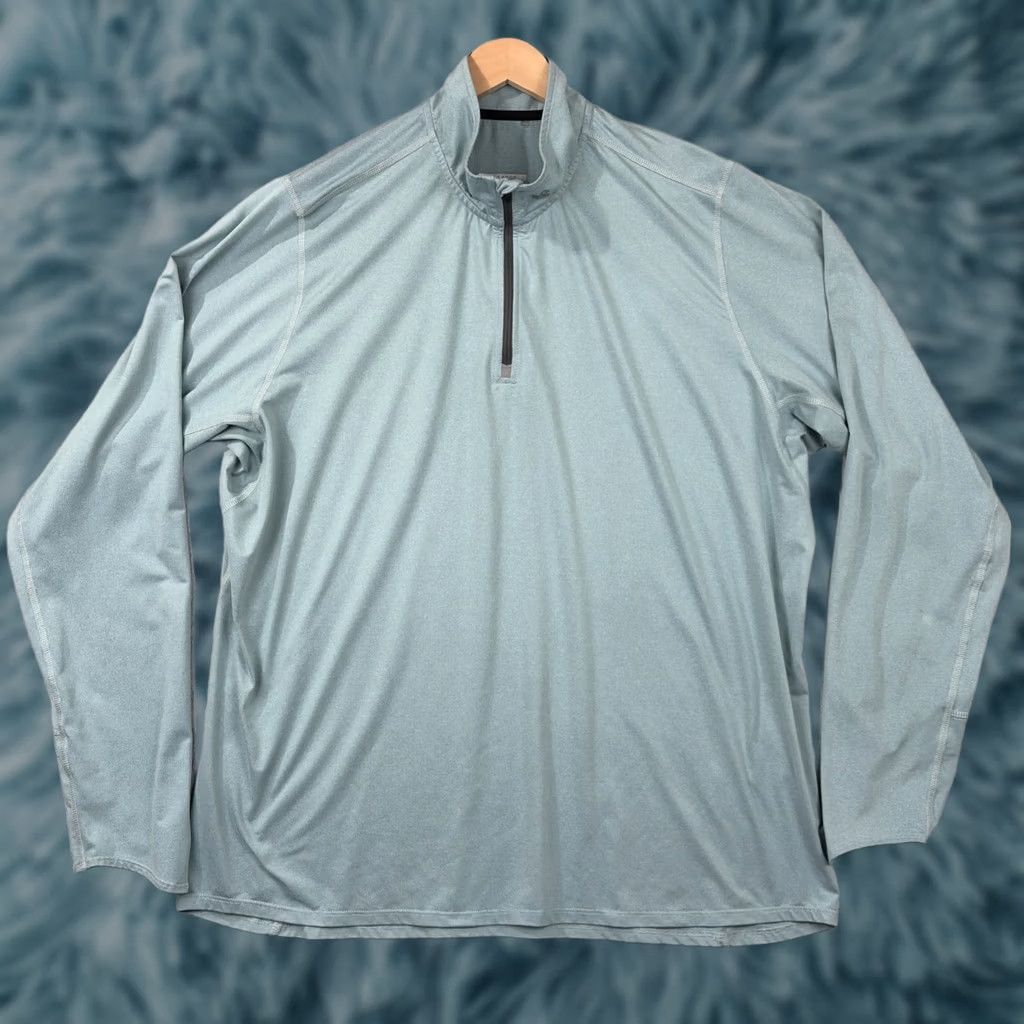 Vintage Swannies Pullover Mens 2XL Blue Green 1/4 Zip Performance Golf Shirt Long Sleeve Size US XXL / EU 58 / 5 - 1 Thumbnail