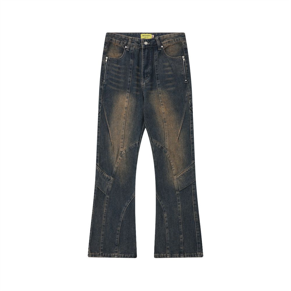 Japanese Brand × Jean Washed distressed split panel cargo jeans Size US 32 / EU 48 - 5 Thumbnail