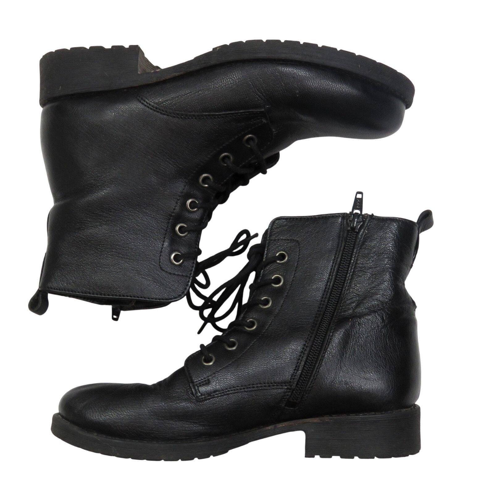 Steve Madden Steve Madden Black Leather Combat Boots Size 8 Size US 8 / IT 38 - 7 Thumbnail