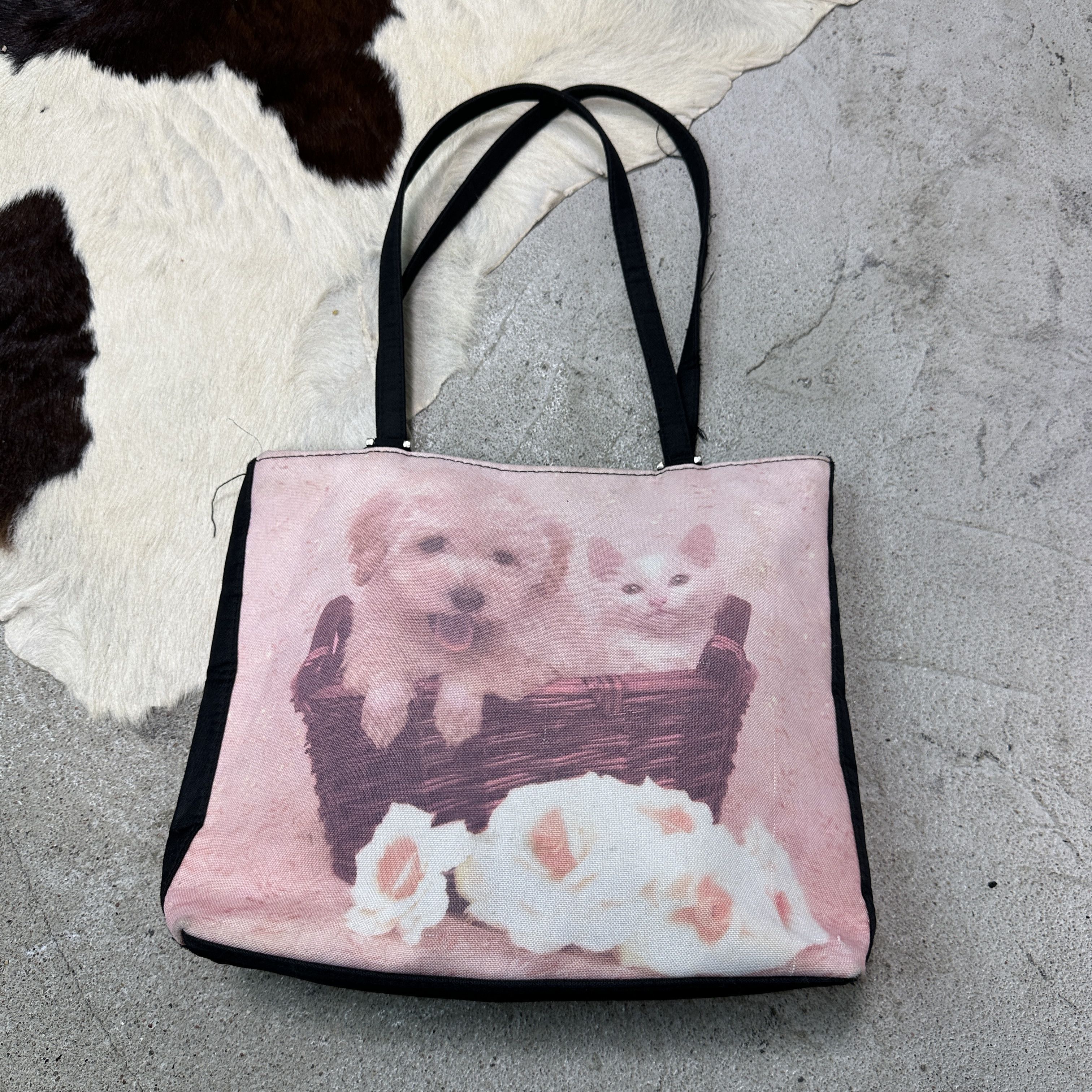 Vintage Vintage Nostalgic Kitty Doggy Hobo Bag Y2K Size ONE SIZE - 4 Thumbnail
