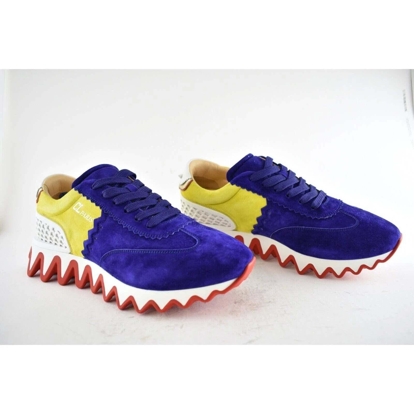 Christian Louboutin Christian Louboutin Blue Red Platform Low Top Sneaker 43 10 Size US 10 / EU 43 - 4 Thumbnail