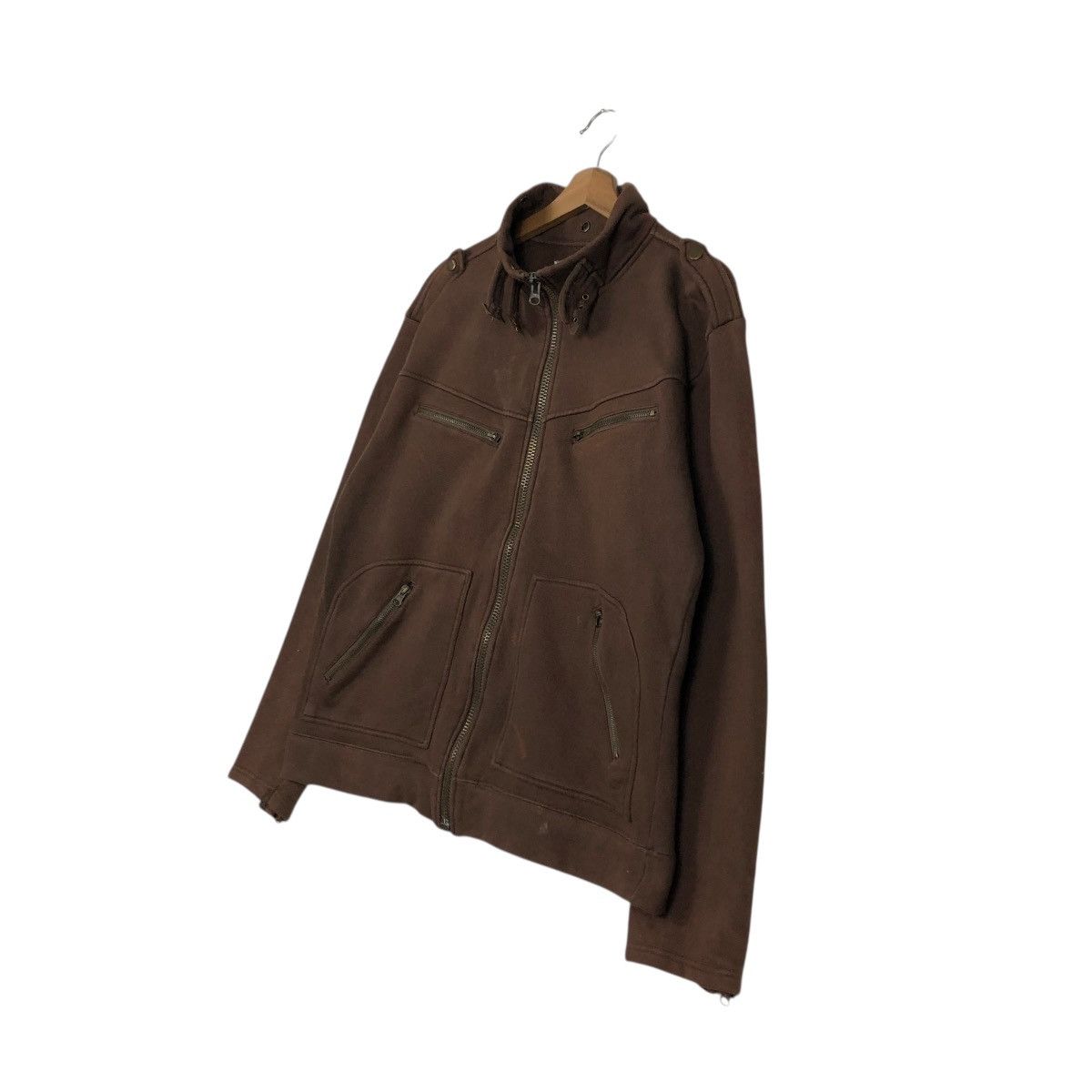 Japanese Brand 🔥VINTAGE BIKER JACKET ASYMETRICAL ZIPPER QUASH ISSEY MIYAKE Size US L / EU 52-54 / 3 - 4 Thumbnail