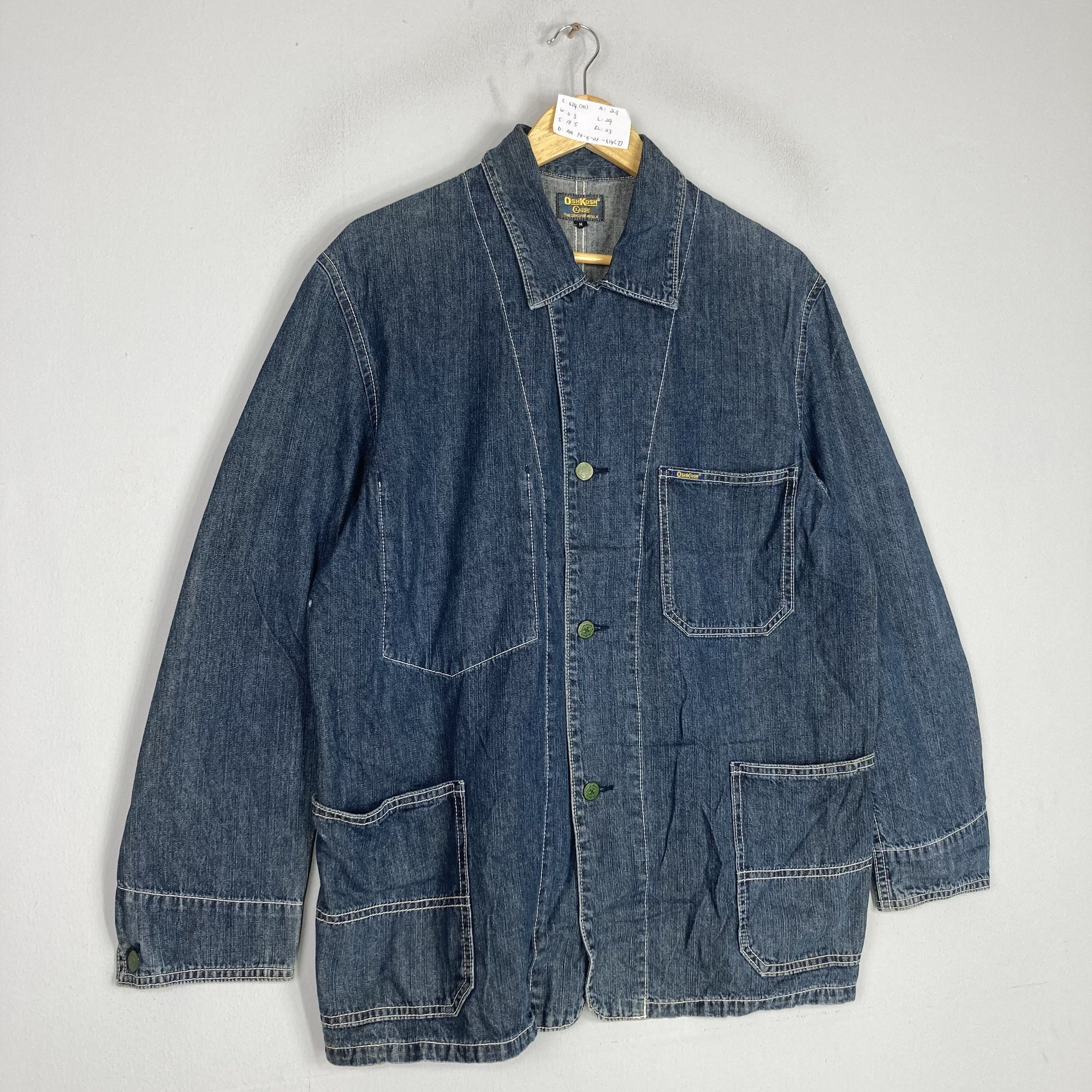 Oshkosh Vintage OSH KOSH Indigo Denim Chore Jacket Button Up Size US M / EU 48-50 / 2 - 4 Thumbnail