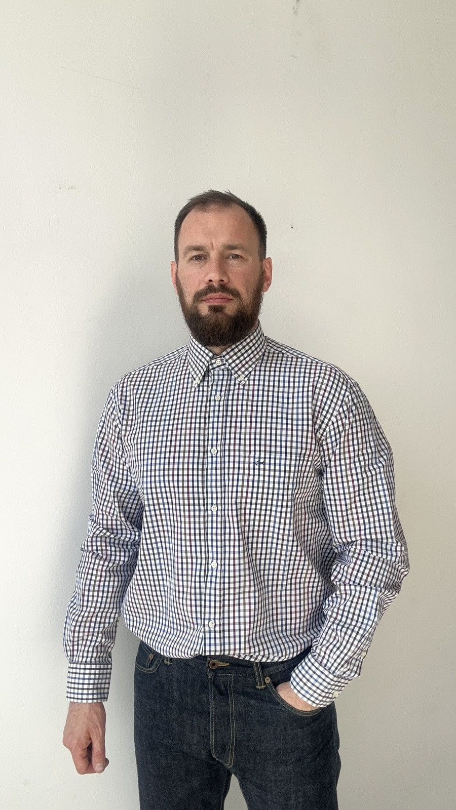 Paul & Shark Paul & Shark Yachting Shirt Check Button Down Made in Italy Size US XL / EU 56 / 4 - 2 Thumbnail