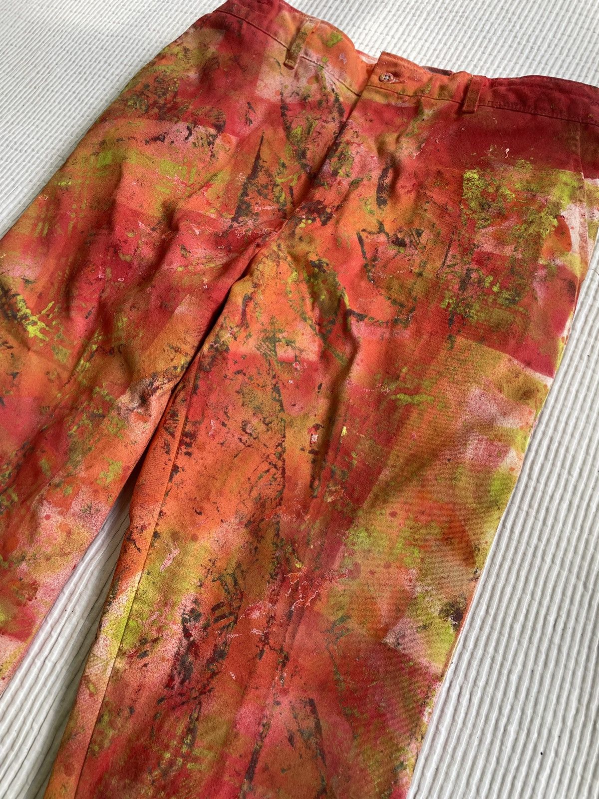 Handmade Ugly Madras Hand Painted Camo Pants Size US 32 / EU 48 - 5 Thumbnail