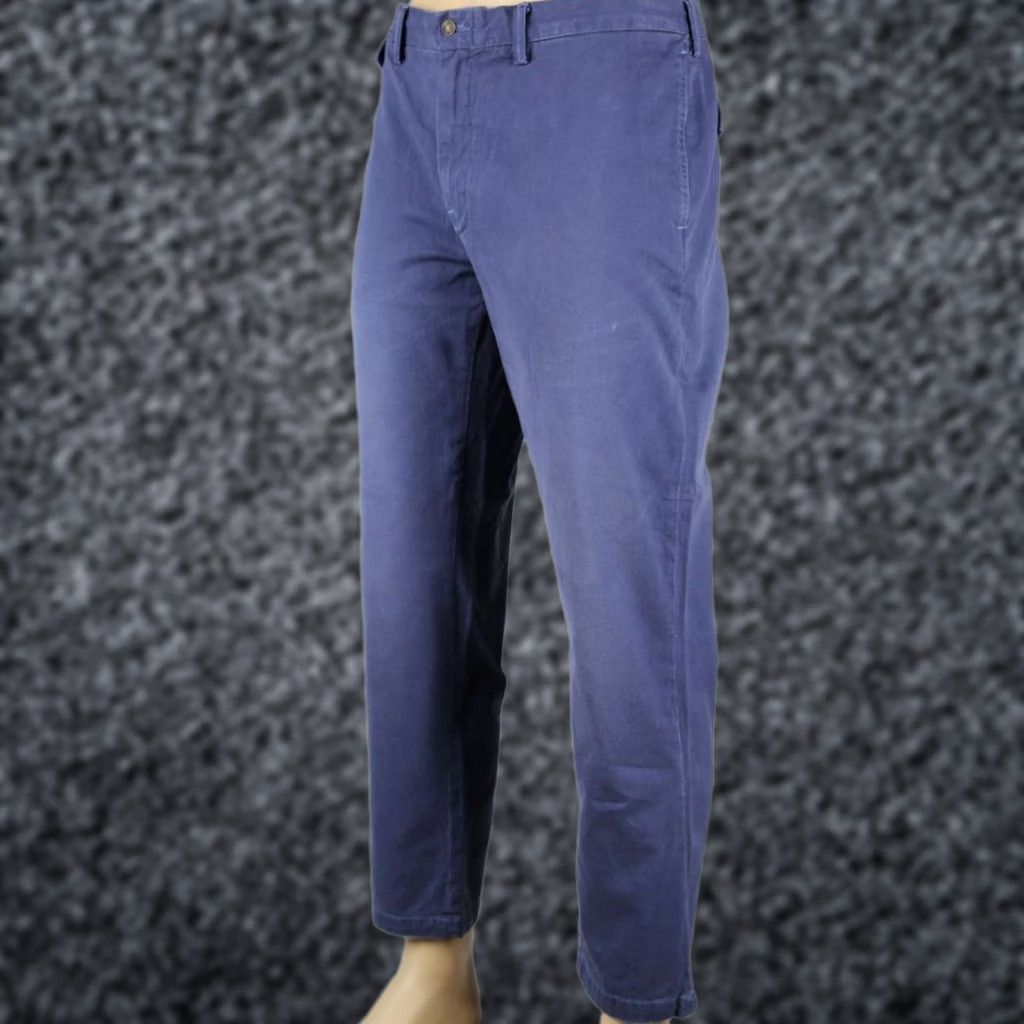 Polo Ralph Lauren Polo Ralph Lauren Blue Chino Pants Slim G.I. Fit Flat Front 38 30 NWT Mens Pants Chinos Blue Slim 100% Cotton Flat Front Inseam 30 NWT Size US M / EU 48-50 / 2 - 1 Thumbnail