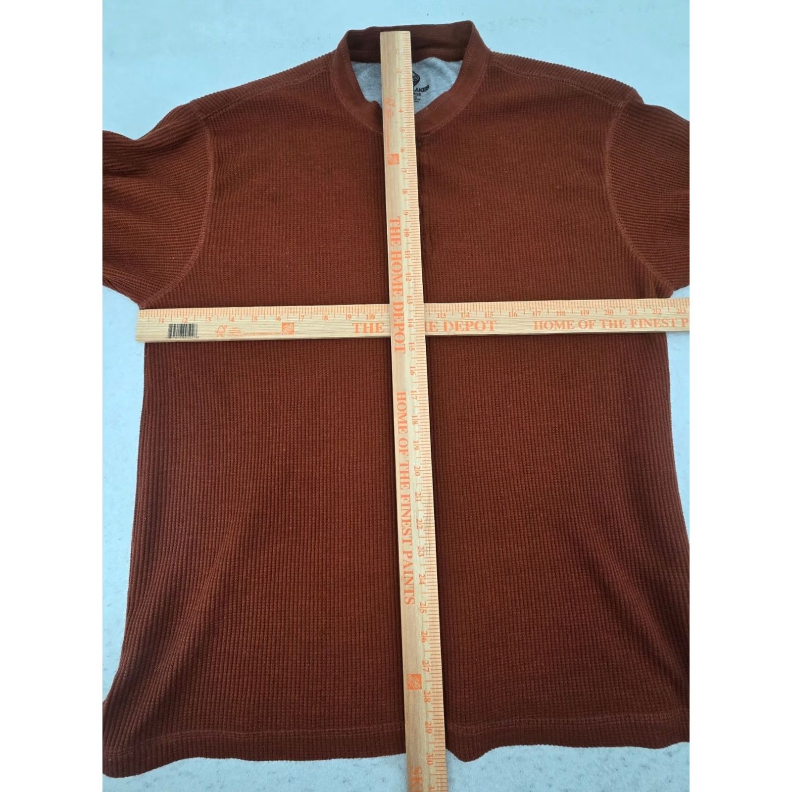 Vintage Alpine Lakes Henley Shirt 2XL Brick Red Thermal Knit Long Sleeve Men Size US XXL / EU 58 / 5 - 6 Thumbnail