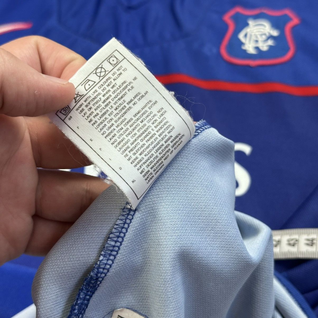 Nike Glasgow Rangers 1997 1999 Home Football Shirt #8 Gascoigne Size US L / EU 52-54 / 3 - 8 Thumbnail
