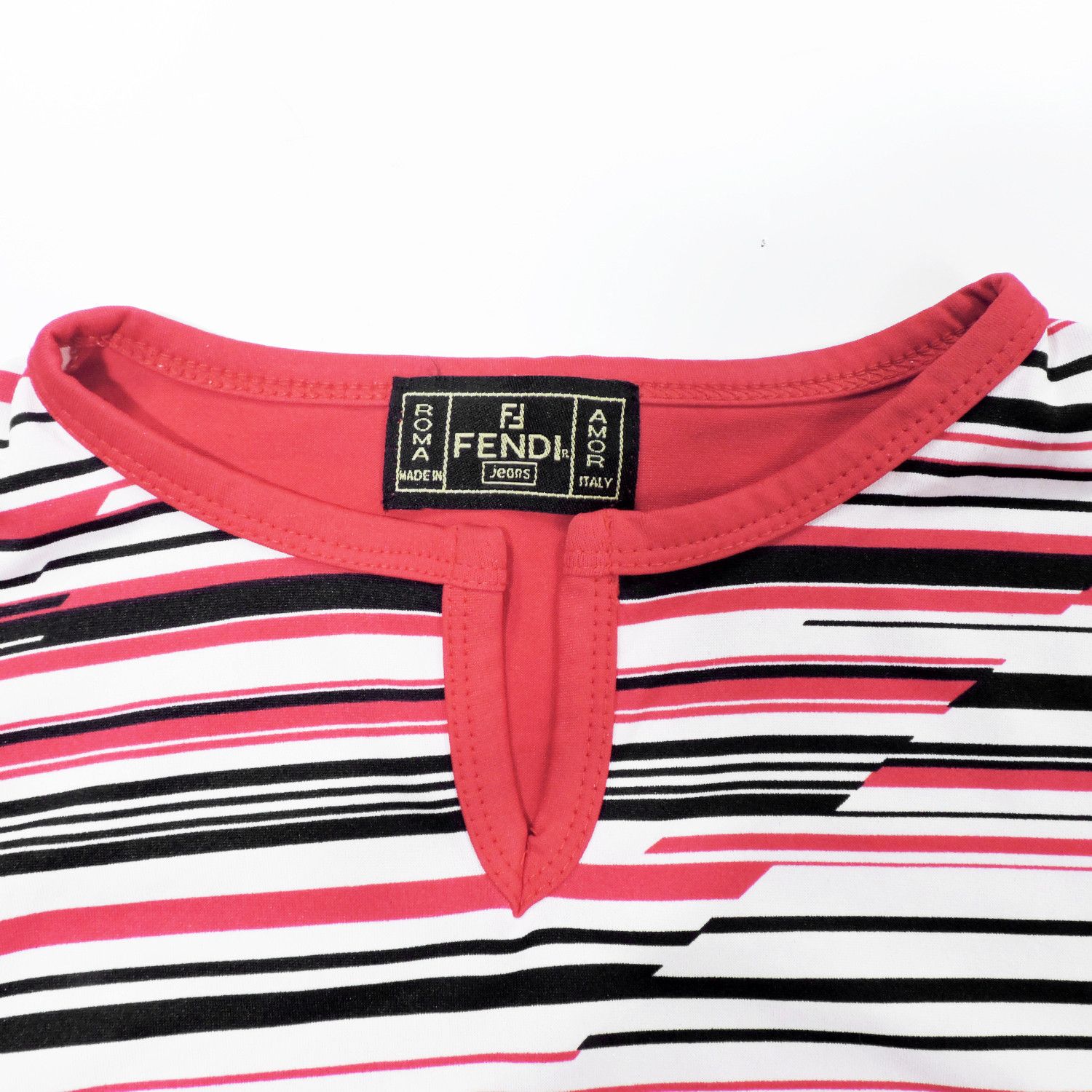 Fendi FENDI RED STRIPED T-SHIRT Size M / US 6-8 / IT 42-44 - 3 Thumbnail