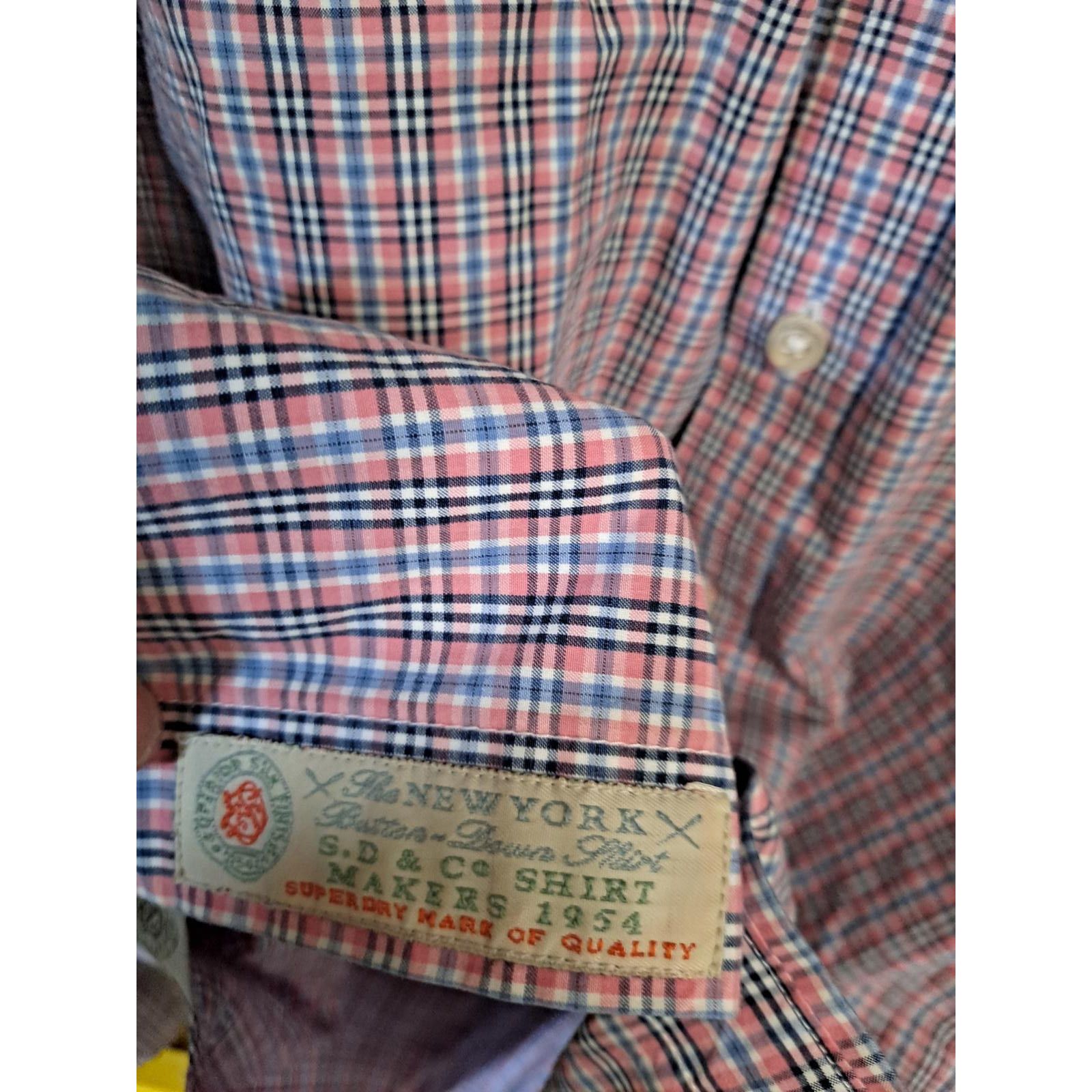 Superdry S&D Superdry Shirt Shop Orange, White and Blue Plaid Size Me Size US M / EU 48-50 / 2 - 3 Thumbnail