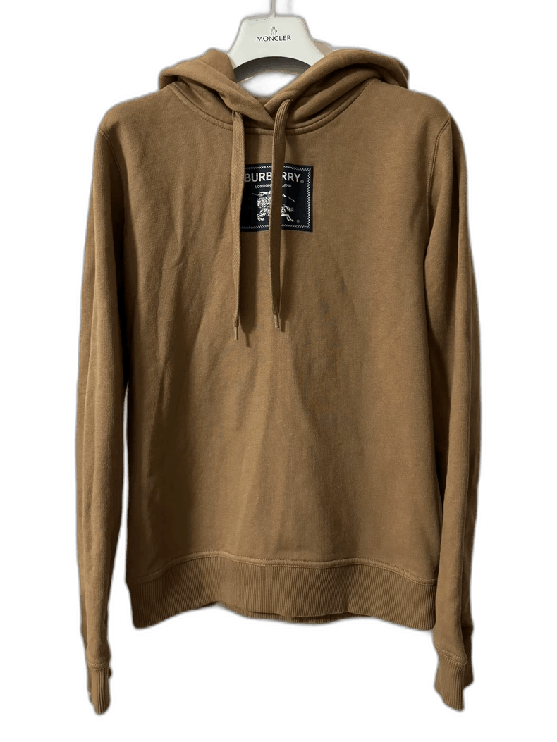 Burberry Burberry Camel Logo Hooded Sweatshirt-yf Size US S / EU 44-46 / 1 - 1 Thumbnail