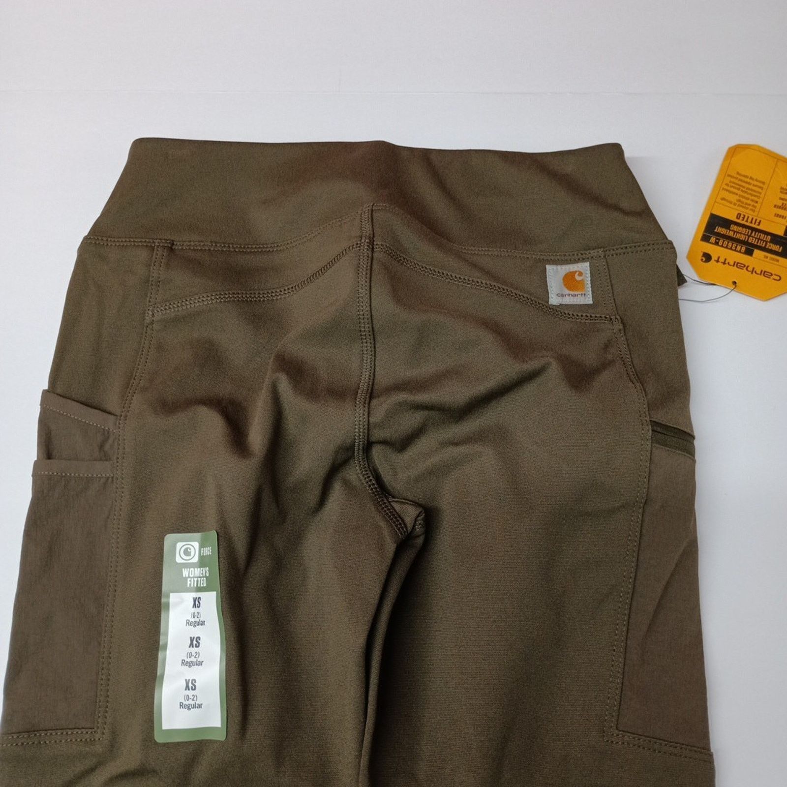 Carhartt Carhartt Womens XS Fitted Lightweight Utility Leggings Green Size 26" / US 2 / IT 38 - 8 Thumbnail