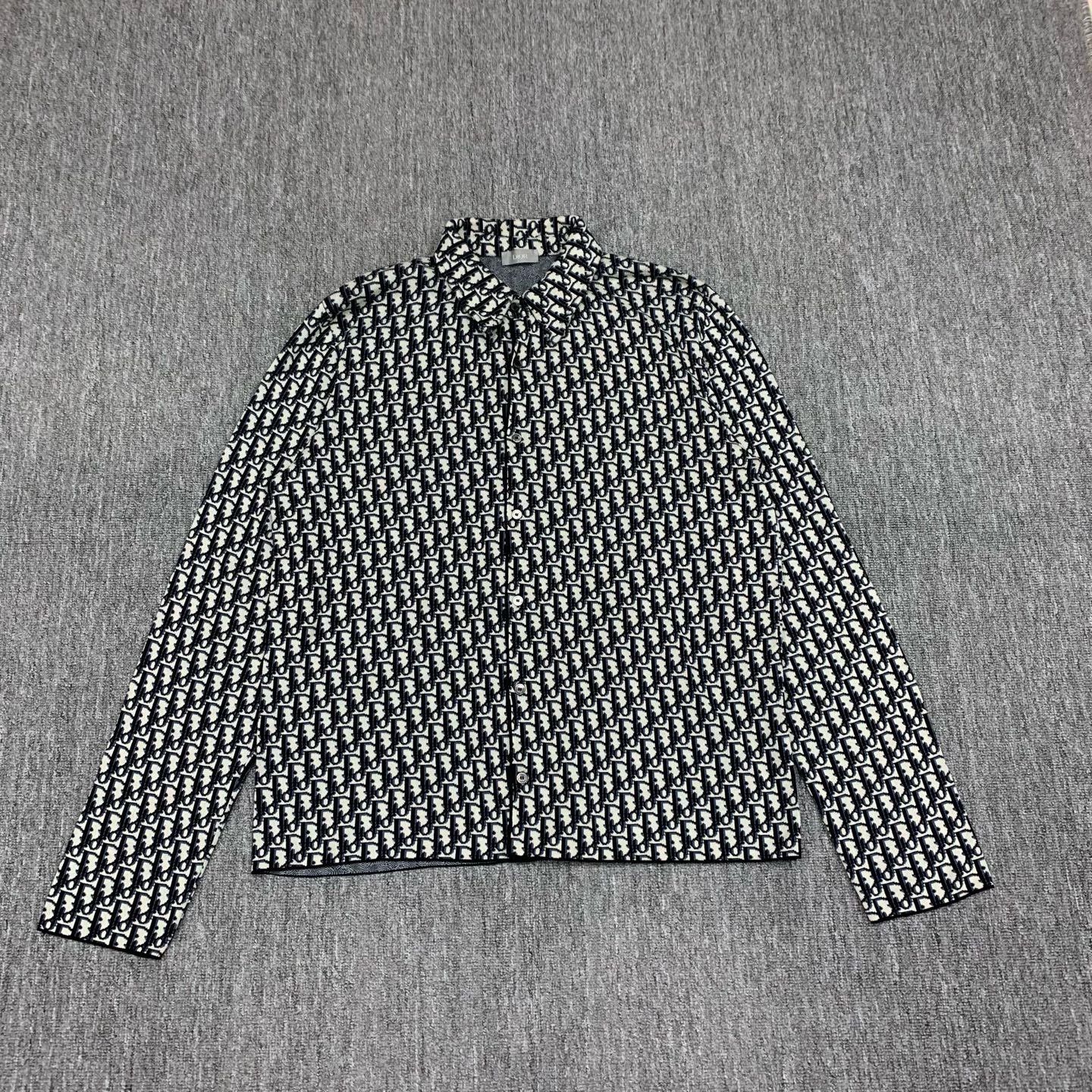 Dior dior logo print knit shirt jacket Size L / US 10 / IT 46 - 1 Thumbnail