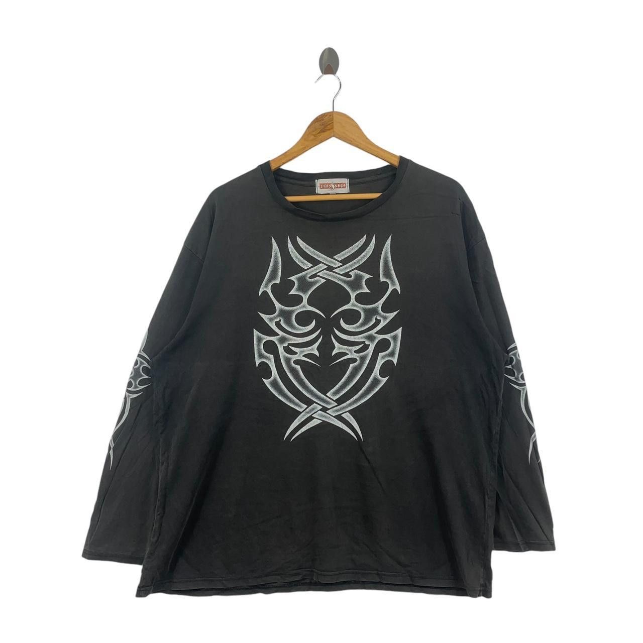 Vintage Vintage CROSSKEYS USA TATTOO Logo Gothic Tee Shirt Top Size 3XL / US 20-22 - 1 Thumbnail