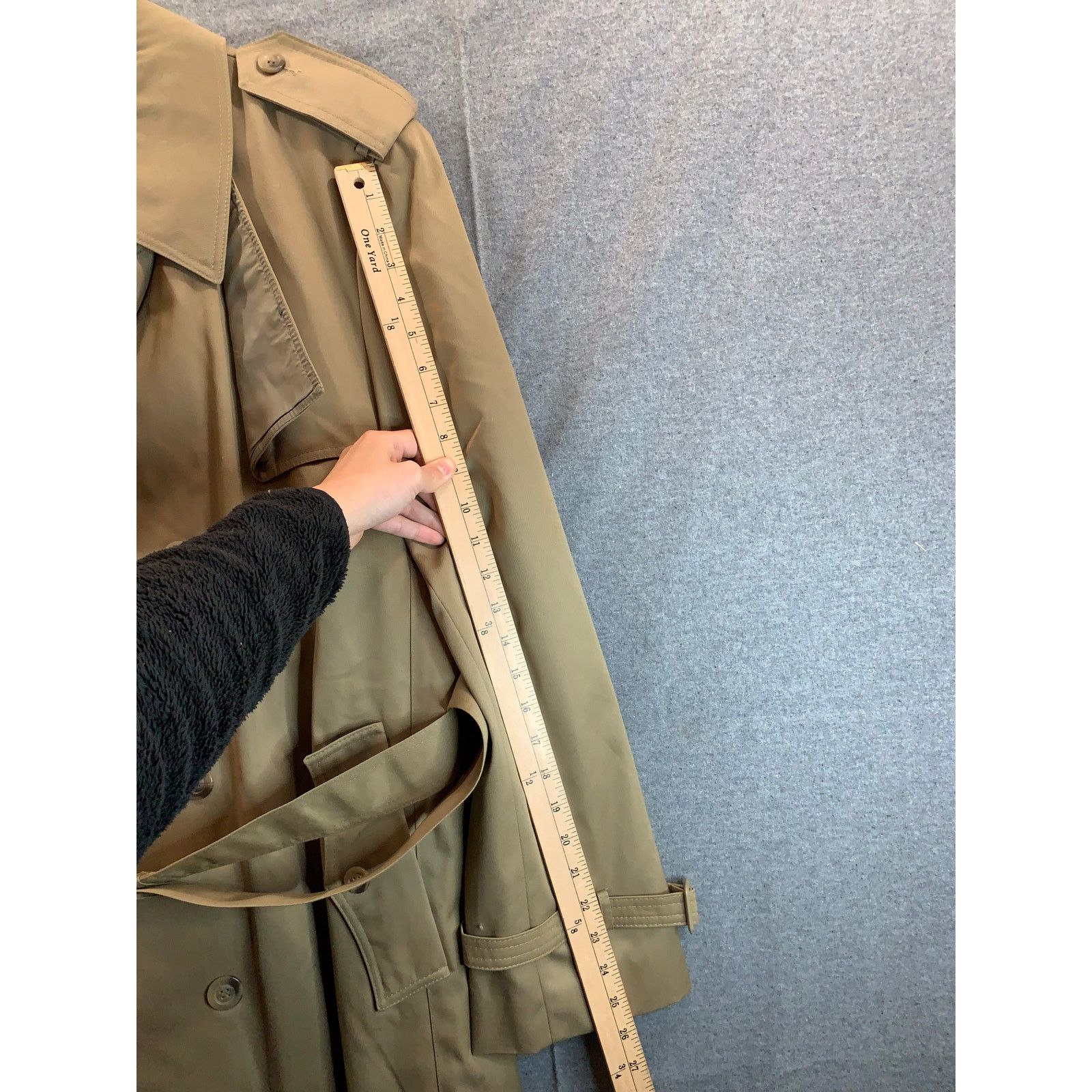 Leather Park Wilshire Trench Coat Womens Size 44L Khaki Size L / US 10 / IT 46 - 6 Thumbnail