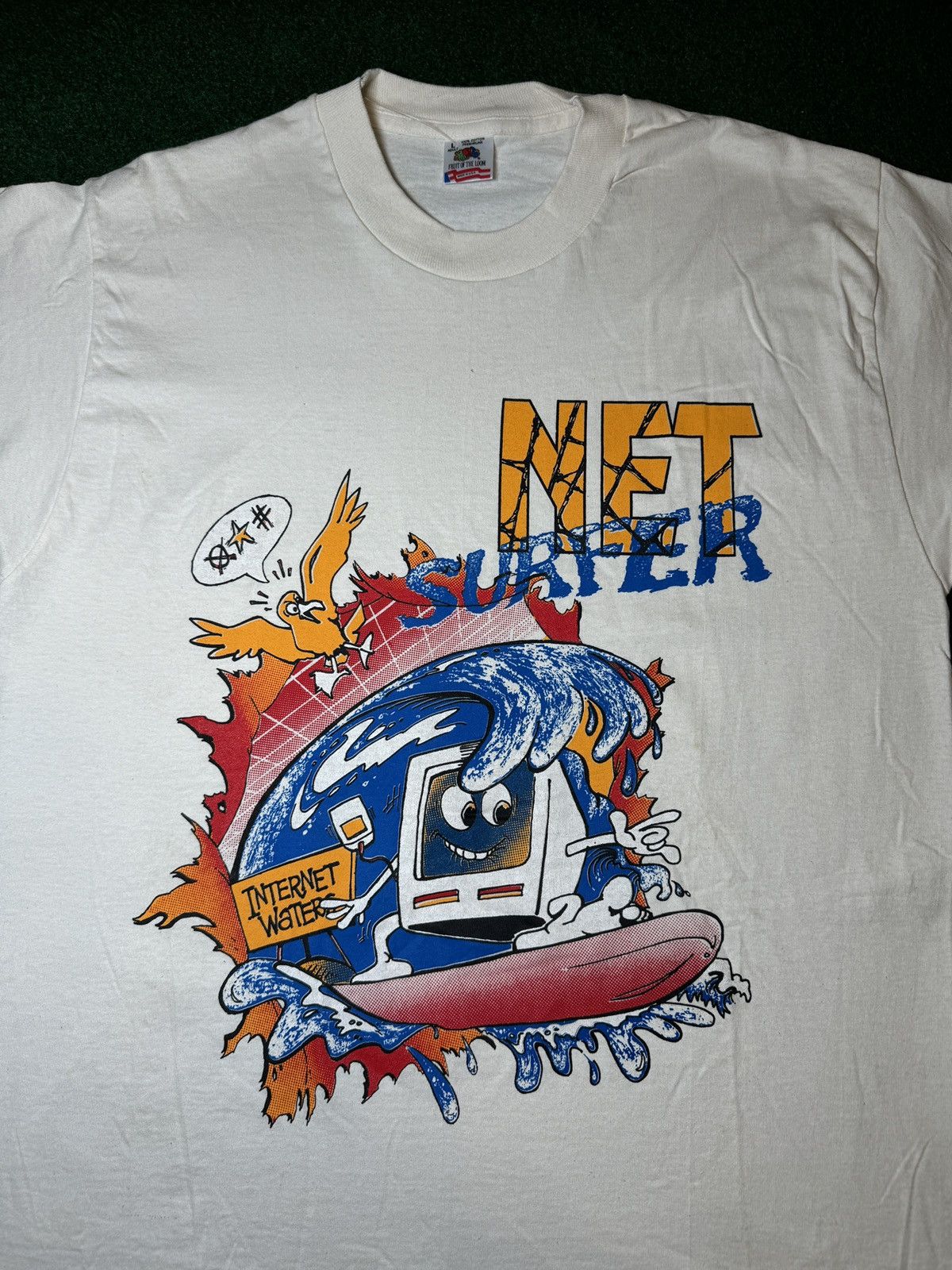 Vintage Vintage 90s Early Internet Surfer Pentina Graphic T Shirt Size US L / EU 52-54 / 3 - 2 Thumbnail