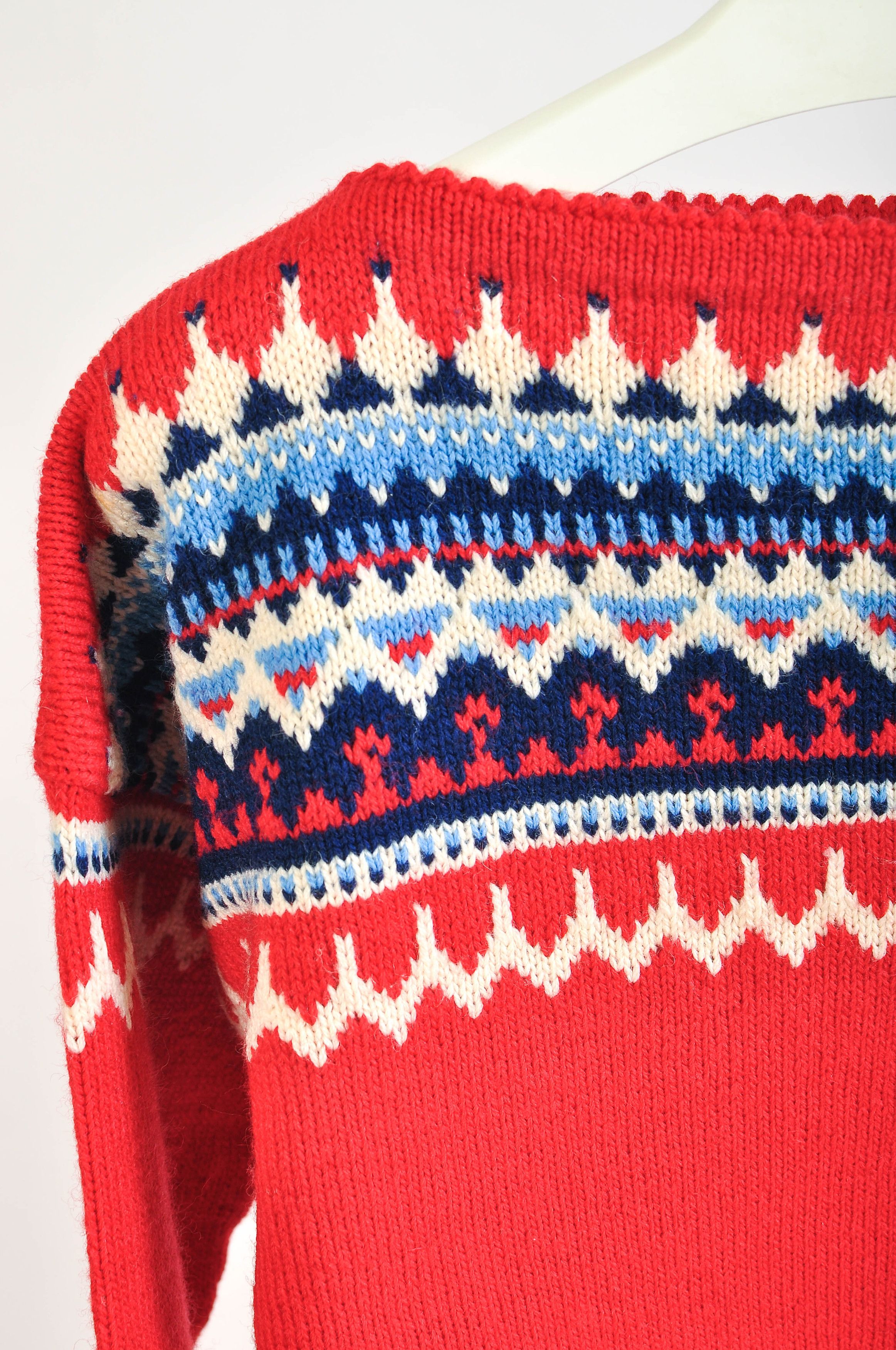Other Vintage 80s retro handmade sweater Size US M / EU 48-50 / 2 - 2 Thumbnail
