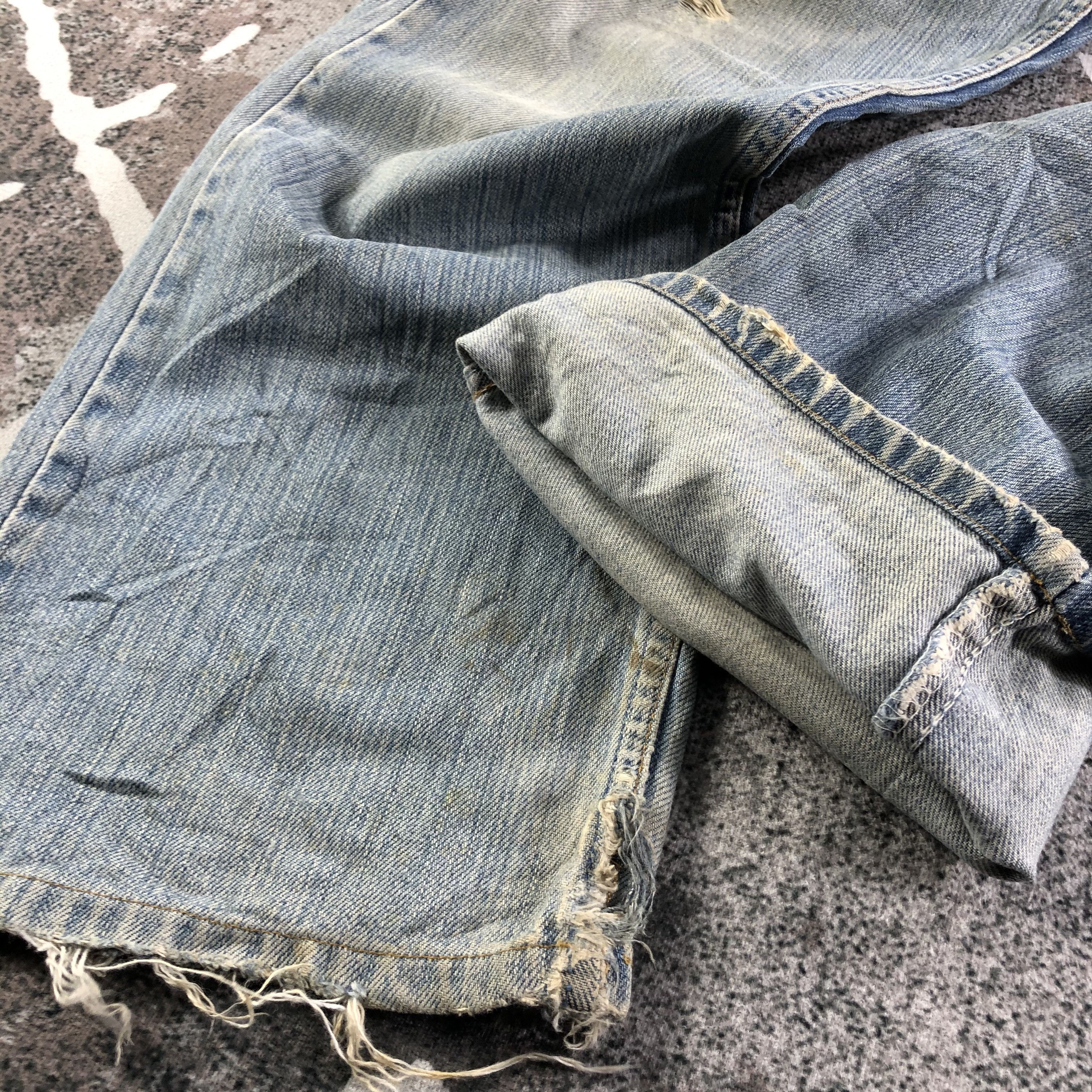 Levi's Vintage Levis 502 Jeans Distressed Denim KJ3001 Size US 29 - 7 Thumbnail
