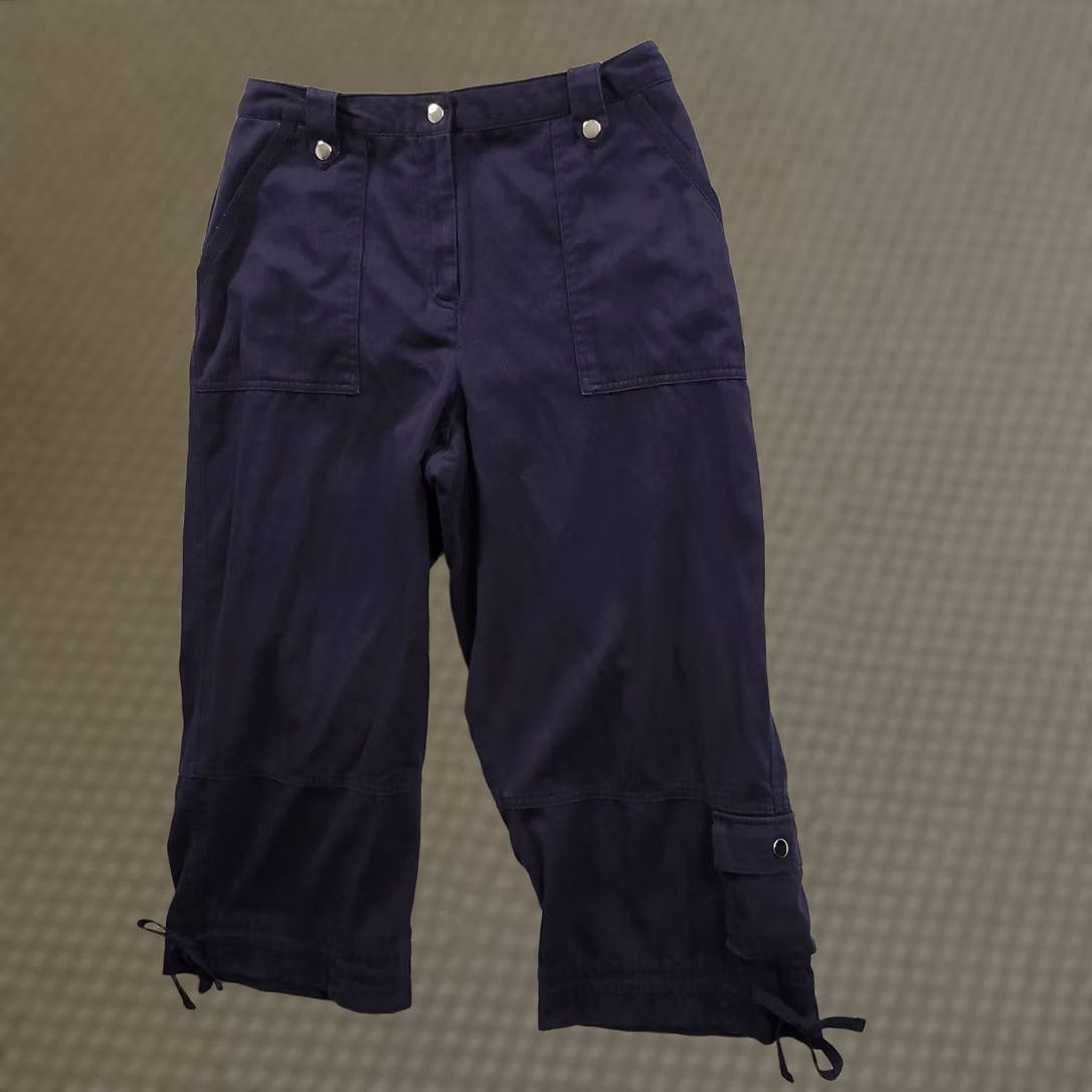 Vintage Studio Works Womens Blue Wide Leg Capri Pants Size 8 Size 30" / US 8 / IT 44 - 1 Thumbnail