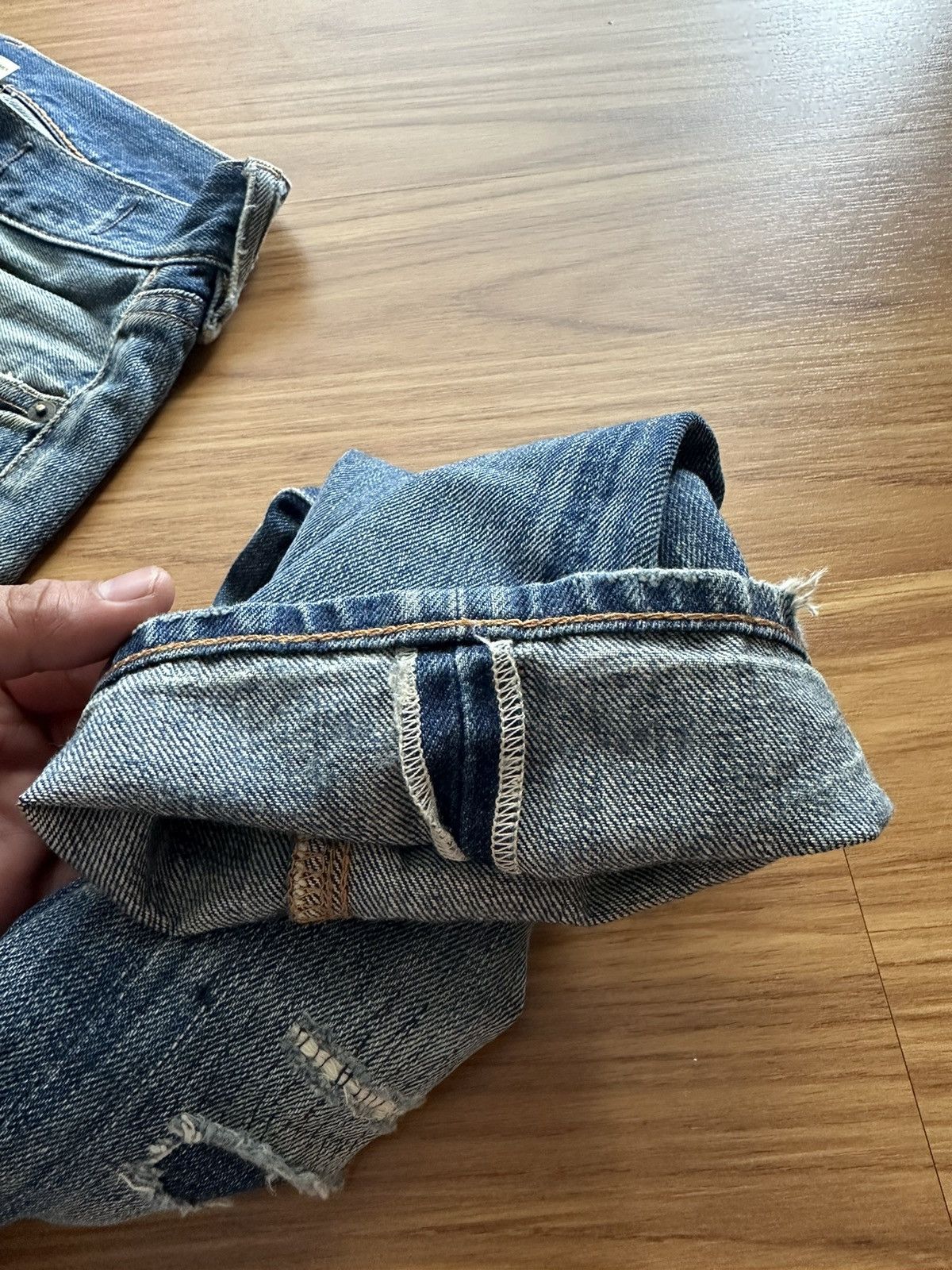 Polo Ralph Lauren Polo Ralph Lauren Slim Distressed Patchwork Jeans Size US 31 - 10 Thumbnail