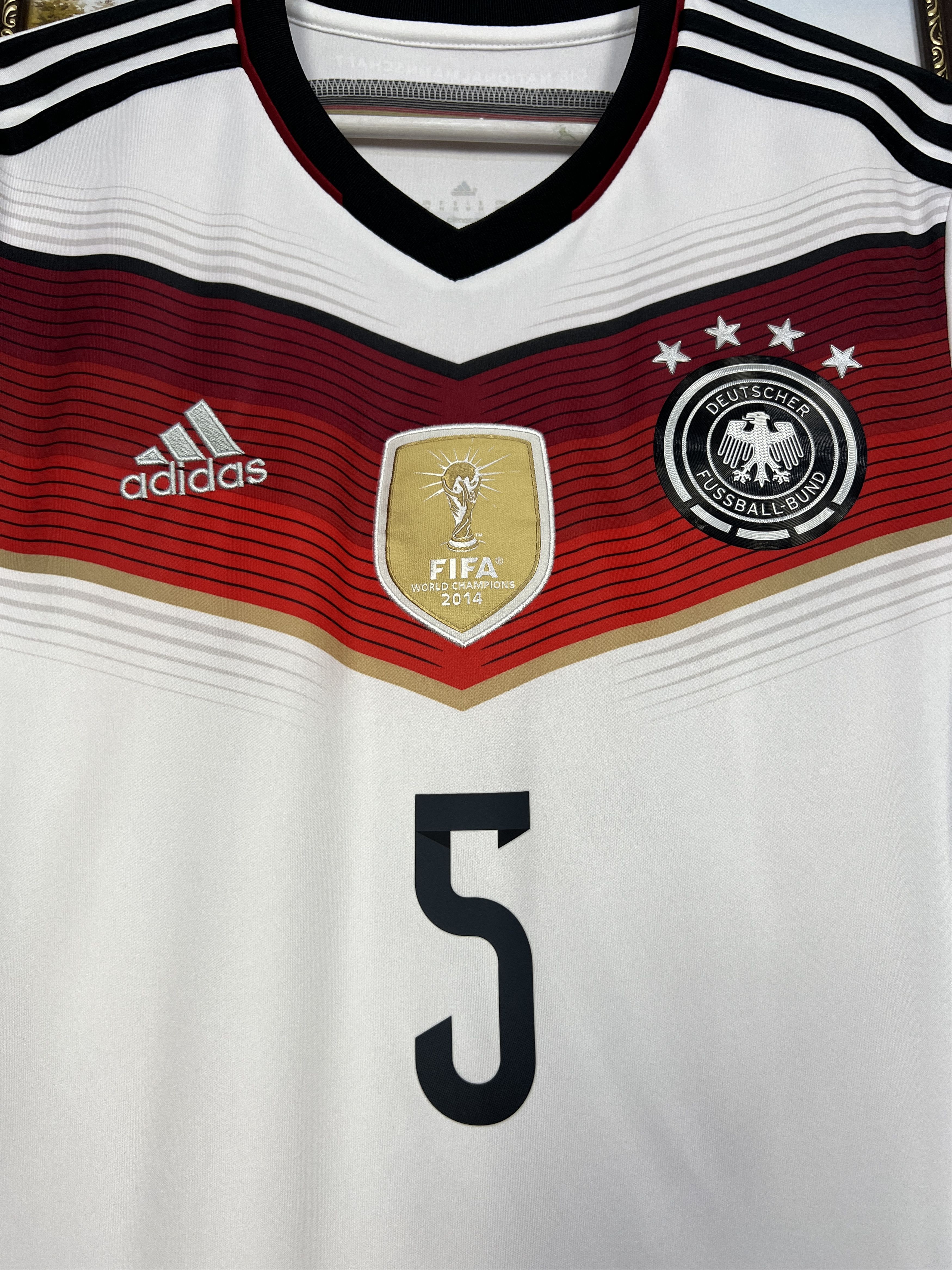 Adidas Germany Home football shirt 2014 Soccer #5 Hummels Adidas Size US M / EU 48-50 / 2 - 6 Thumbnail