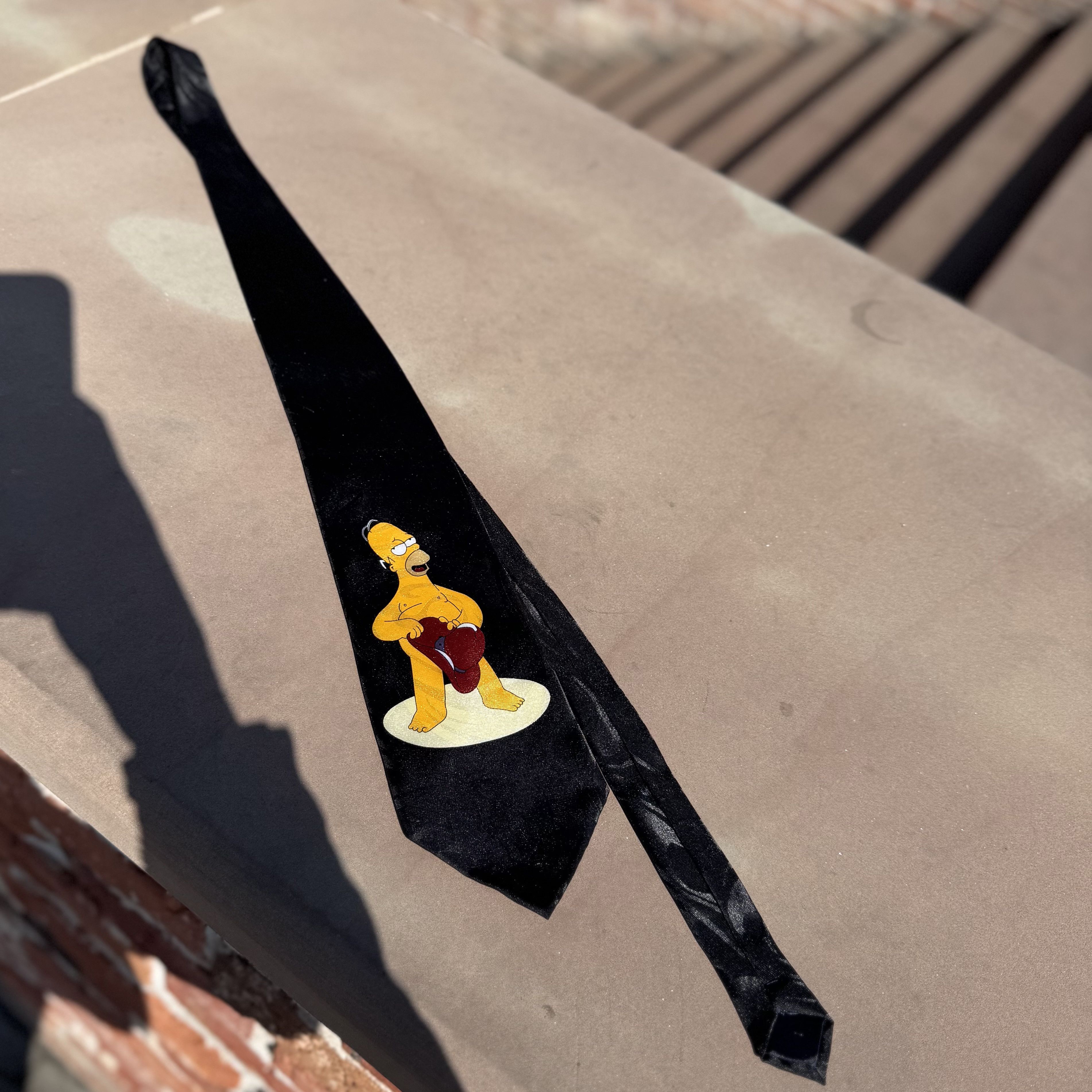 Cartoon Network Vintage naked Homer Simpson tie Humor Size ONE SIZE - 3 Thumbnail
