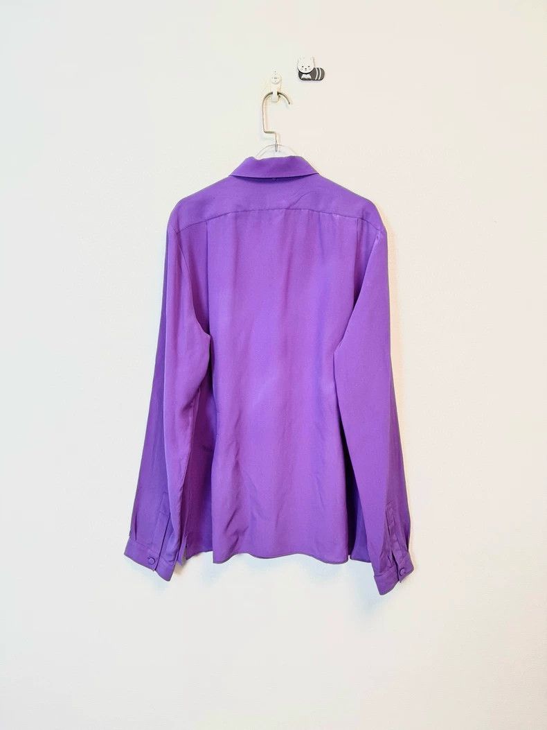 Gucci Gucci Size15 Purple solid color silk ribbon double pocket s Size XS / US 0-2 / IT 36-38 - 2 Thumbnail