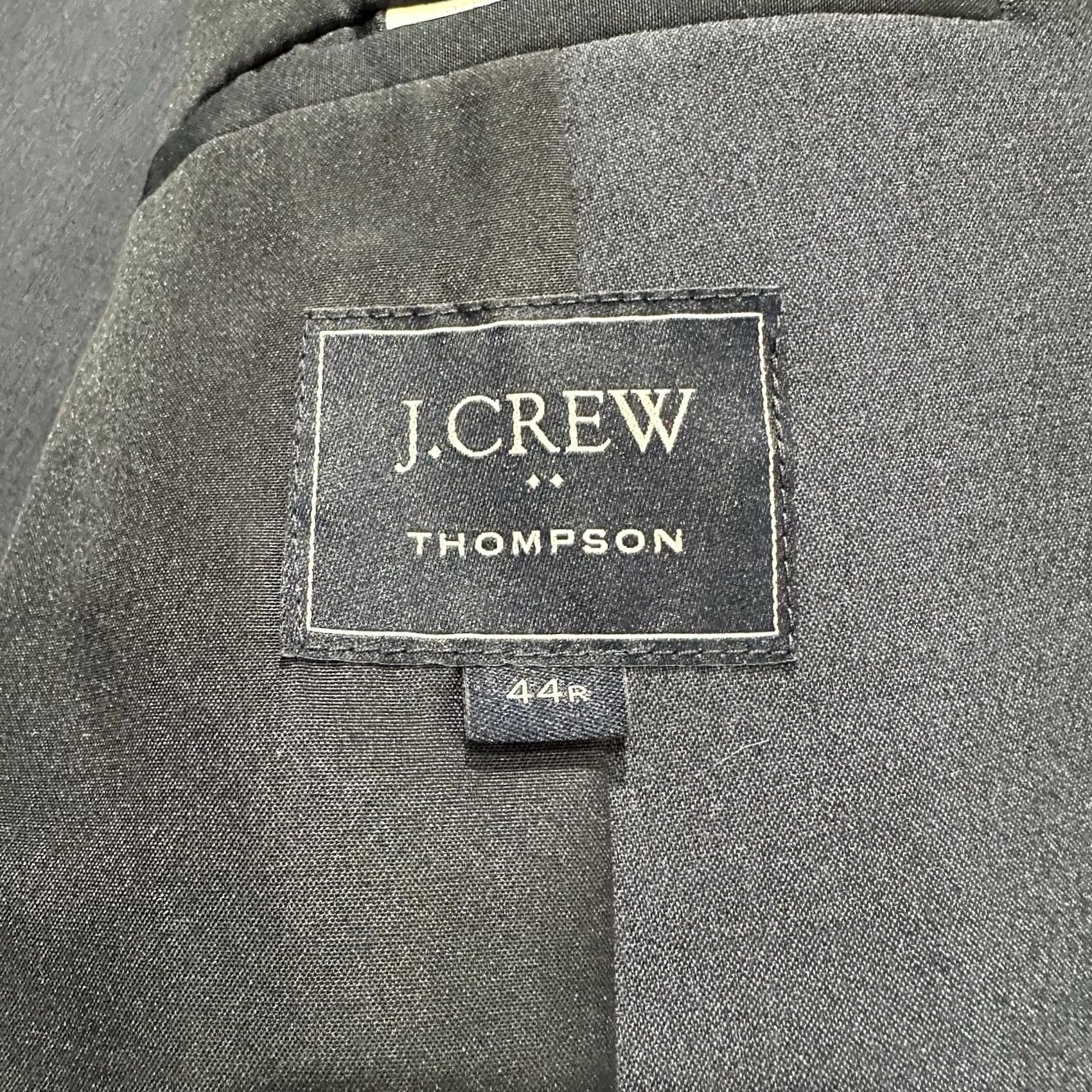 J.Crew J.CREW Thompson Navy Blue Blazer Shirt Jacket 44R Regular Fit Notch Lapel Single-Breasted Two-Button Adult Men Navy Blue Vintage: No Size 44R - 4 Thumbnail