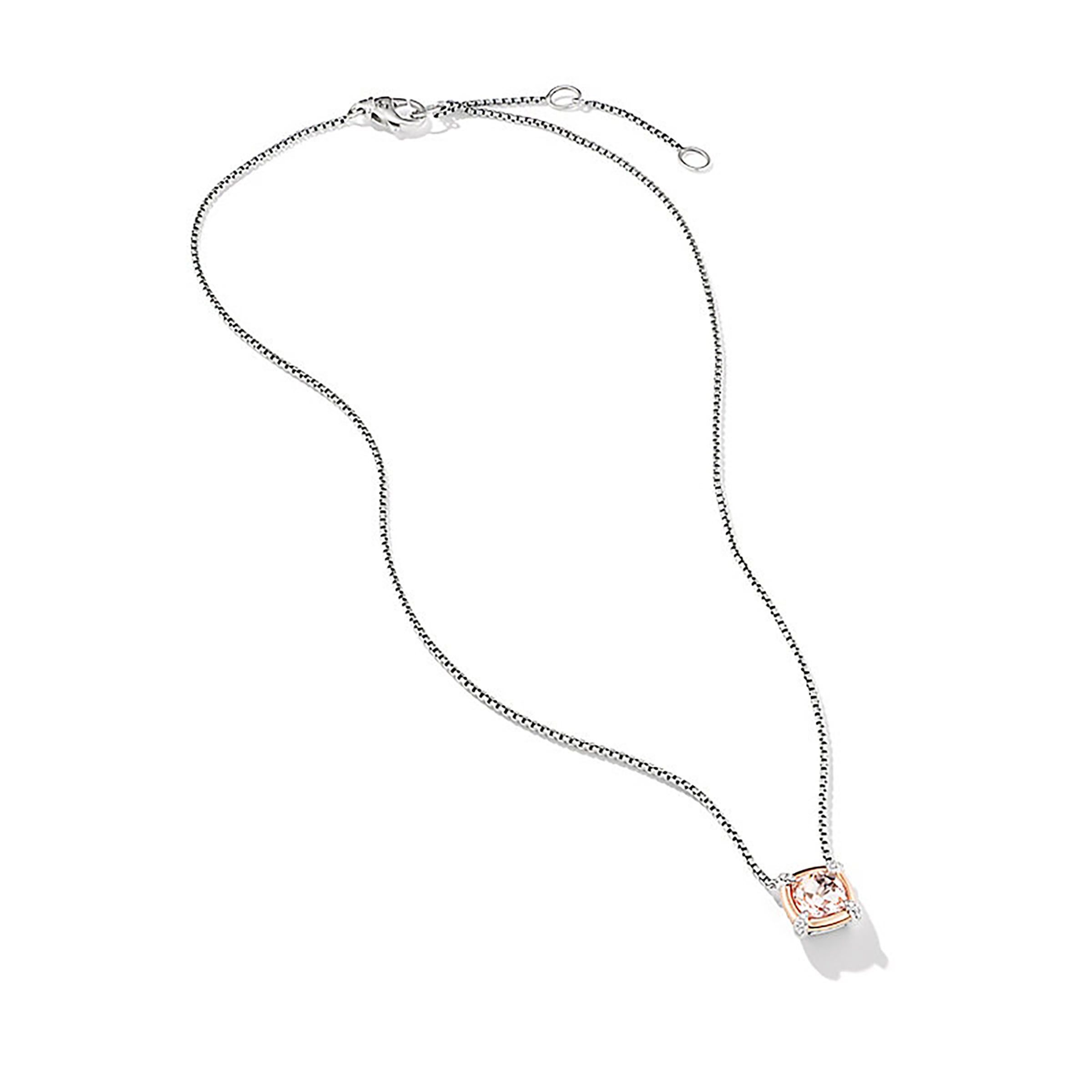 David Yurman o1w1db10525 N17114D Necklace in Silver with 18K Rose Gold Size ONE SIZE - 2 Thumbnail