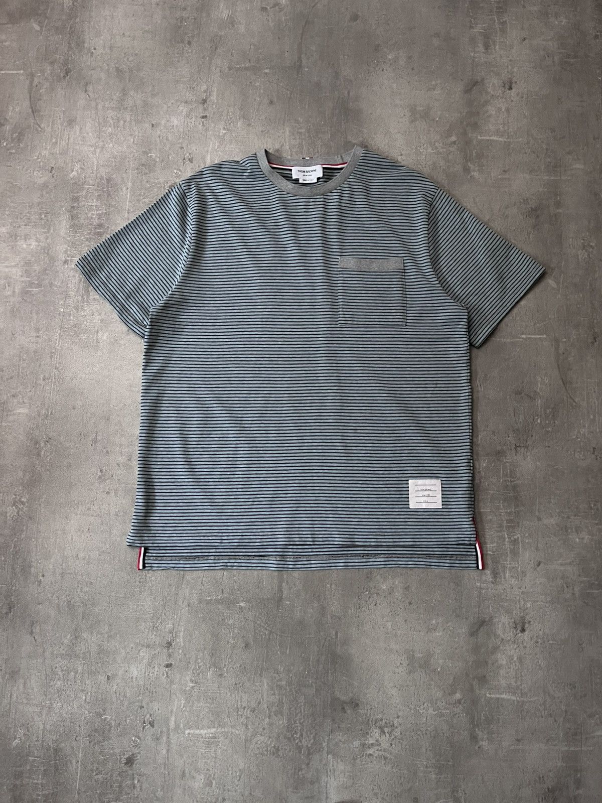 Thom Browne striped pocket T-shirt cotton
