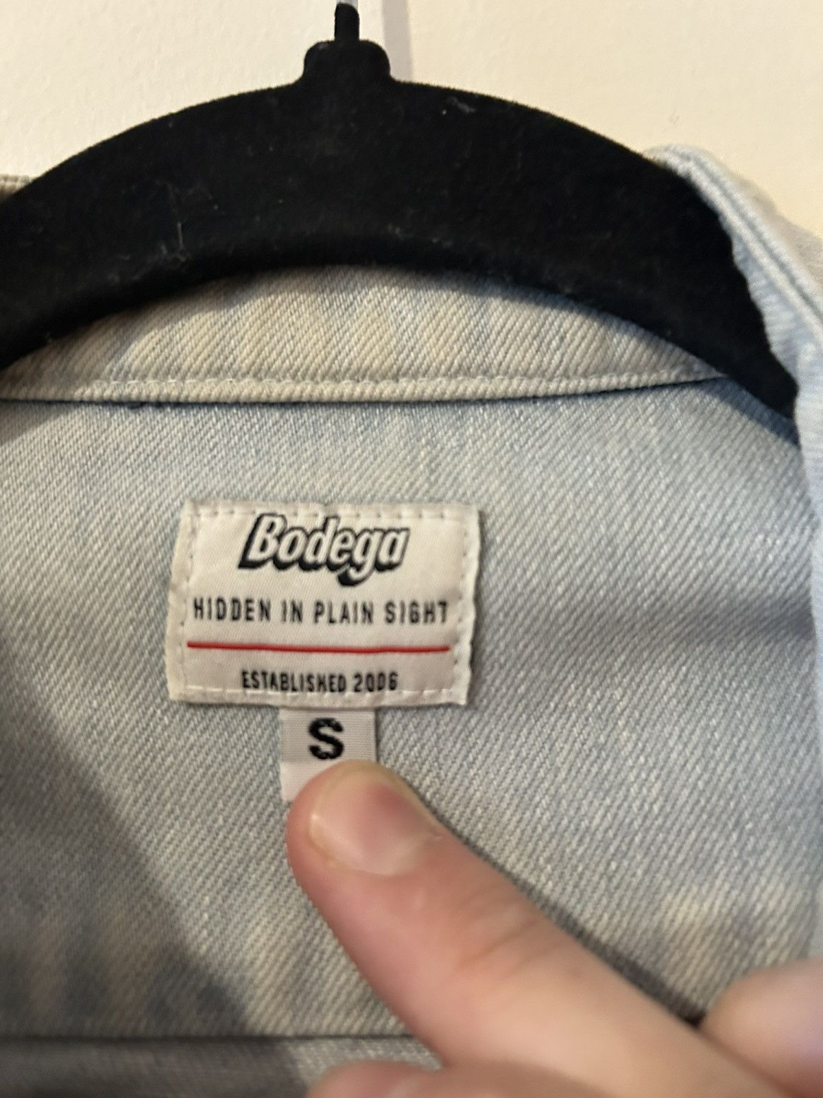 Bodega Bodega denim mandarín neck button up Size US S / EU 44-46 / 1 - 3 Thumbnail