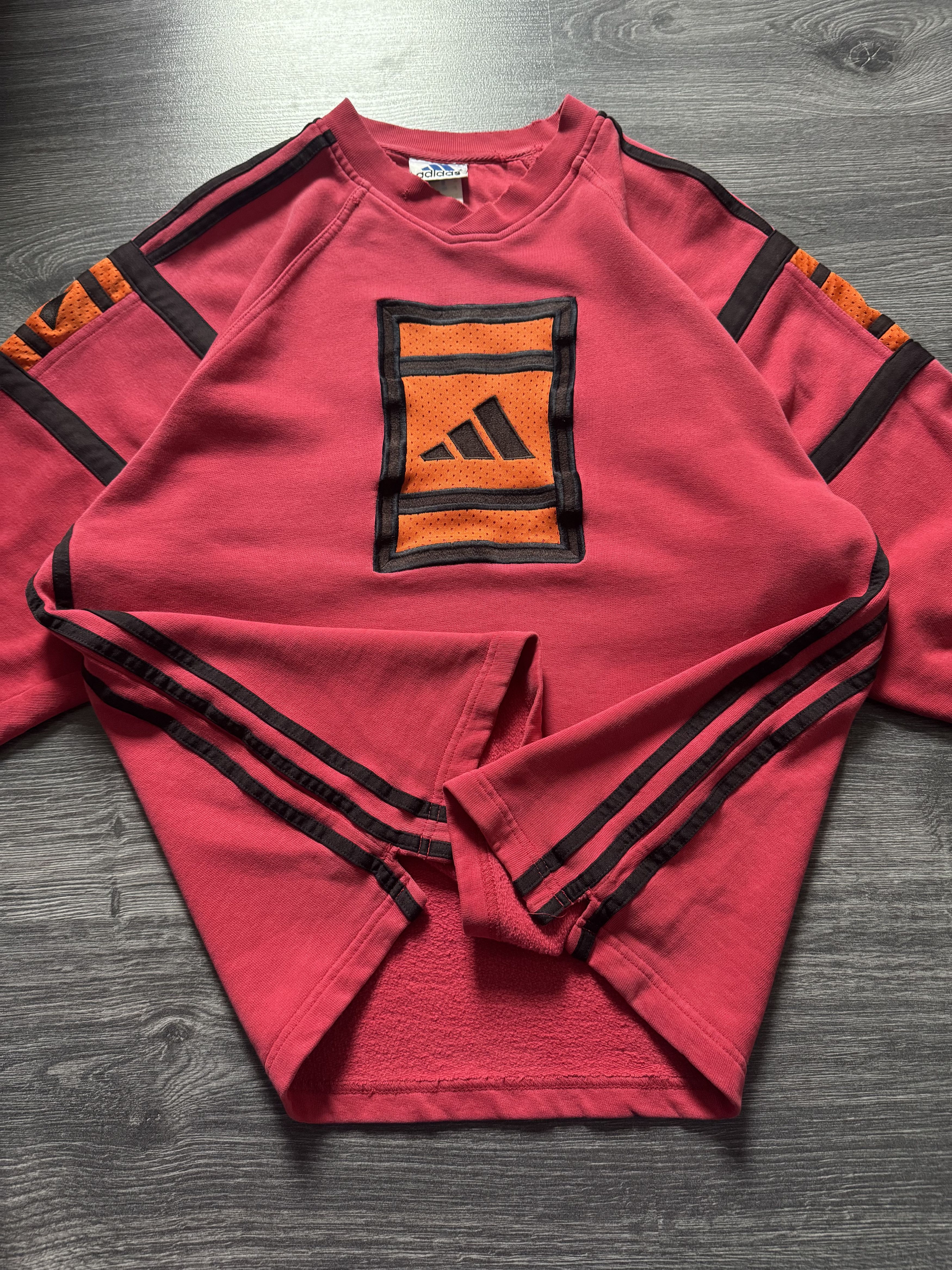 Adidas Vintage 90s Adidas Distressed Sweatshirt Pullover Size US M / EU 48-50 / 2 - 10 Thumbnail