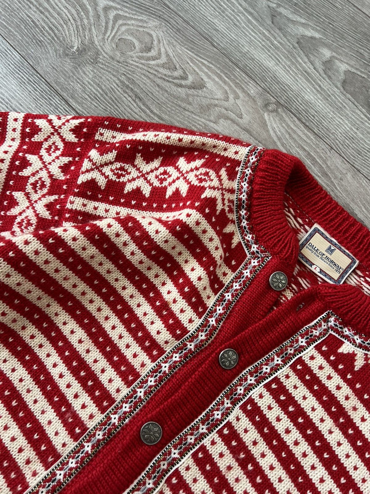 Vintage ‼️Vintage Dale Of Norway Premium Wool Button Sweater Cardigan Size US L / EU 52-54 / 3 - 12 Thumbnail