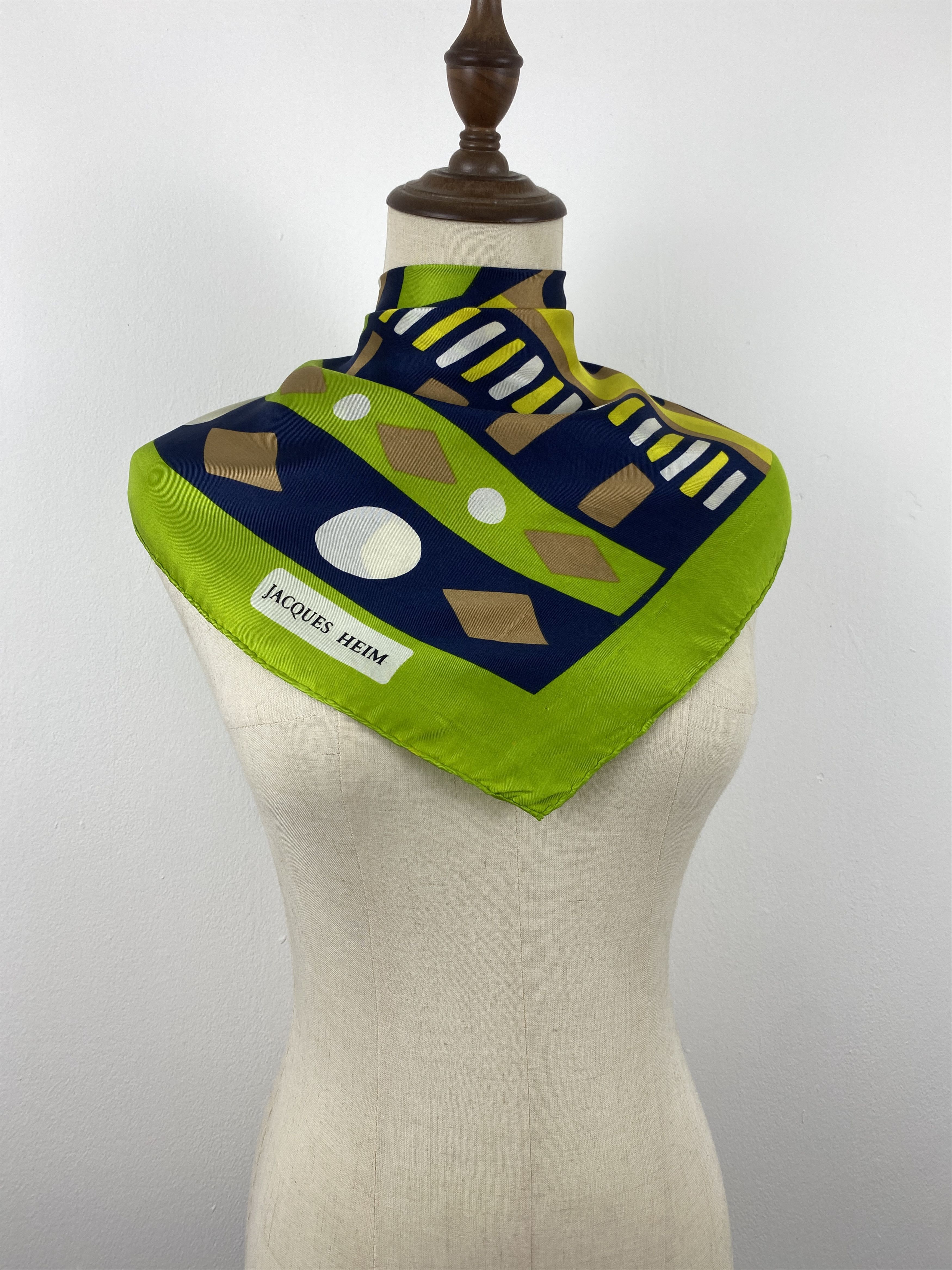 Vintage Vintage Jacques Heim Geometrical Silk Scarf SN0130 Size ONE SIZE - 2 Thumbnail