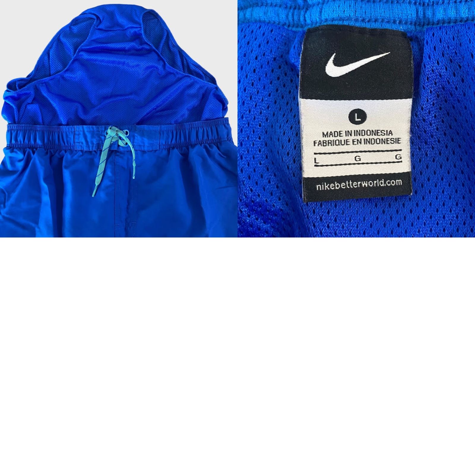 Nike Nike Two Tone Blue Color Block Swim Trunks Shorts Men's L Beach Surf Trunks Size US 33 - 8 Thumbnail