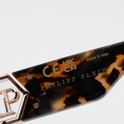 Philipp Plein Philipp Plein SPP160 04BL Sunglasses Havana Square Frame Size ONE SIZE - 3 Thumbnail