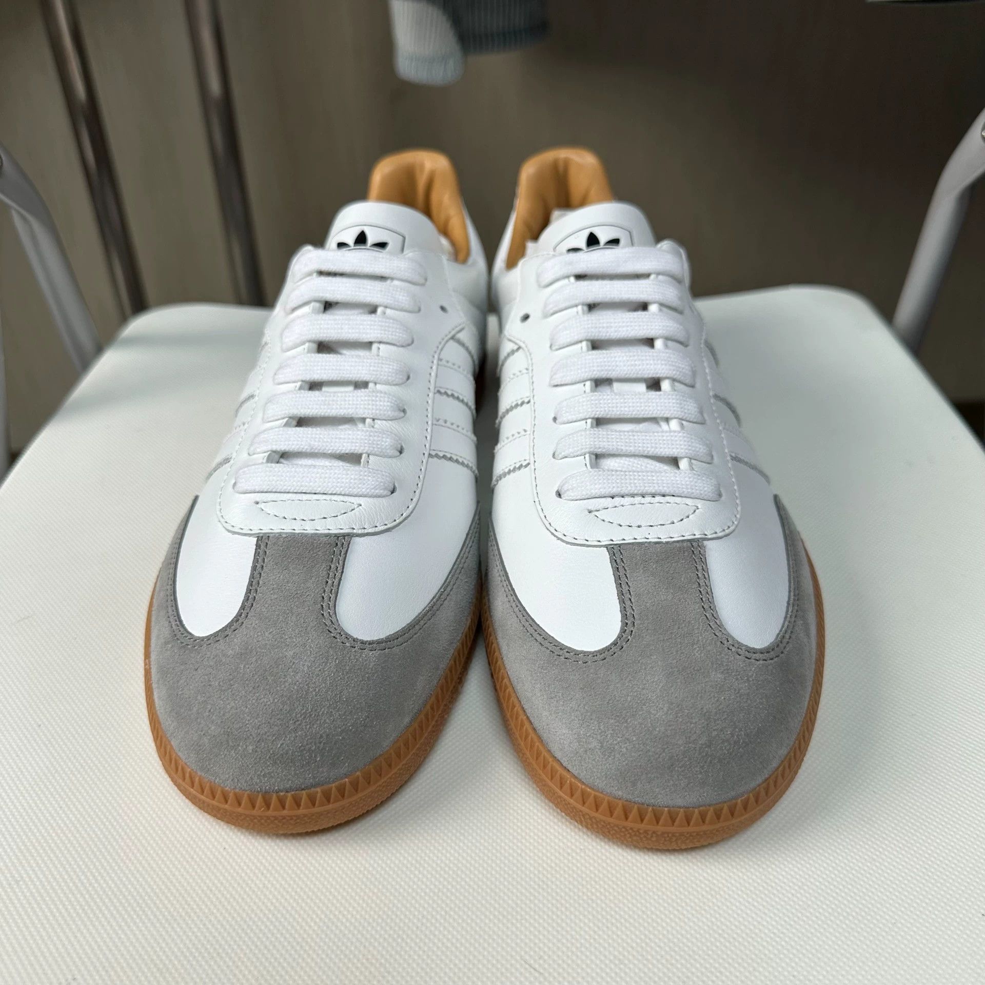Adidas adidas Originals SAMBA OG Men's White/Gray Low 42.5 New Size US 9.5 / EU 42-43 - 2 Thumbnail