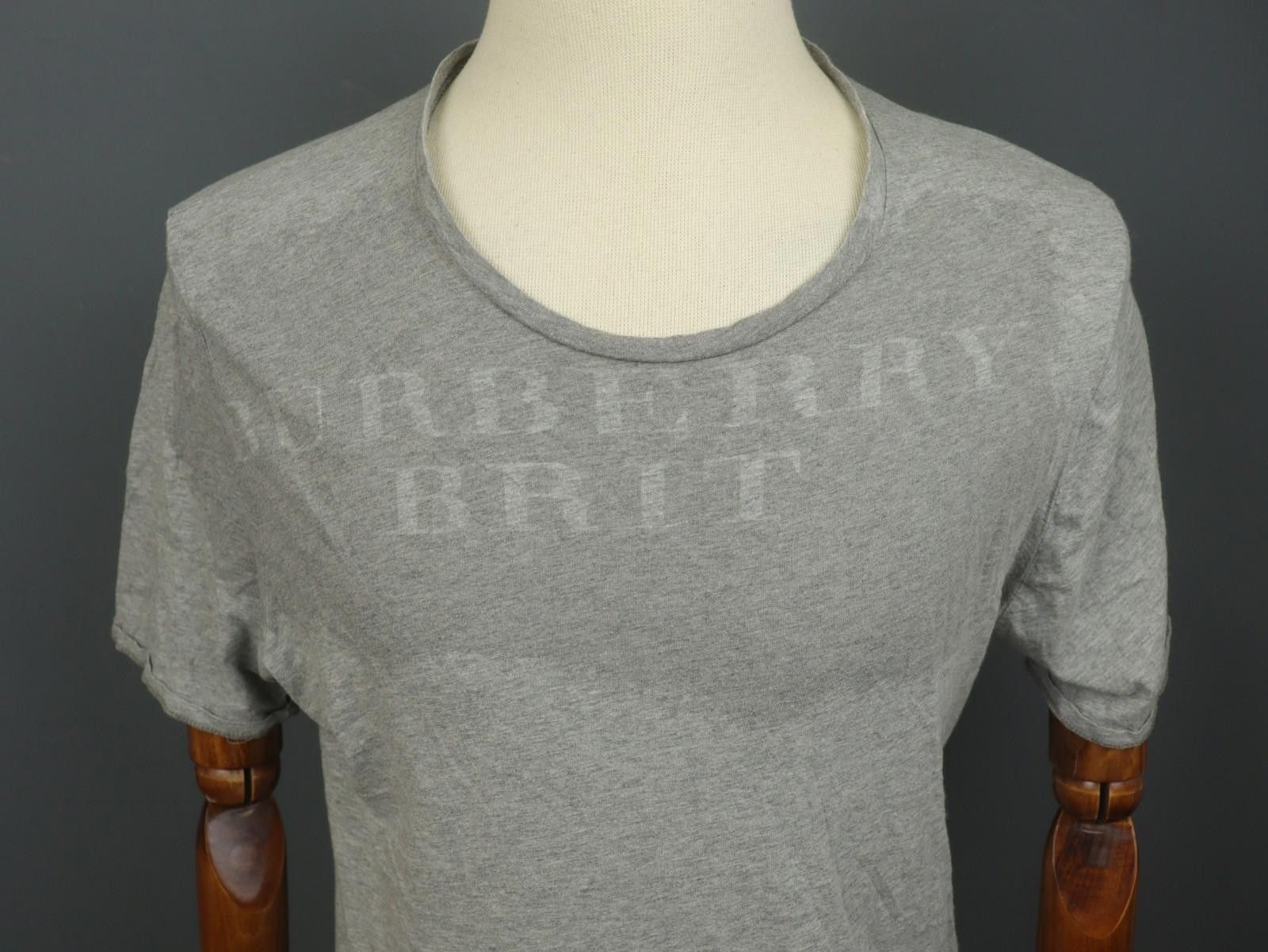 Burberry Burberry Brit Gray Cotton Round Pullover Tee Shirt Size XL Size US XL / EU 56 / 4 - 2 Thumbnail