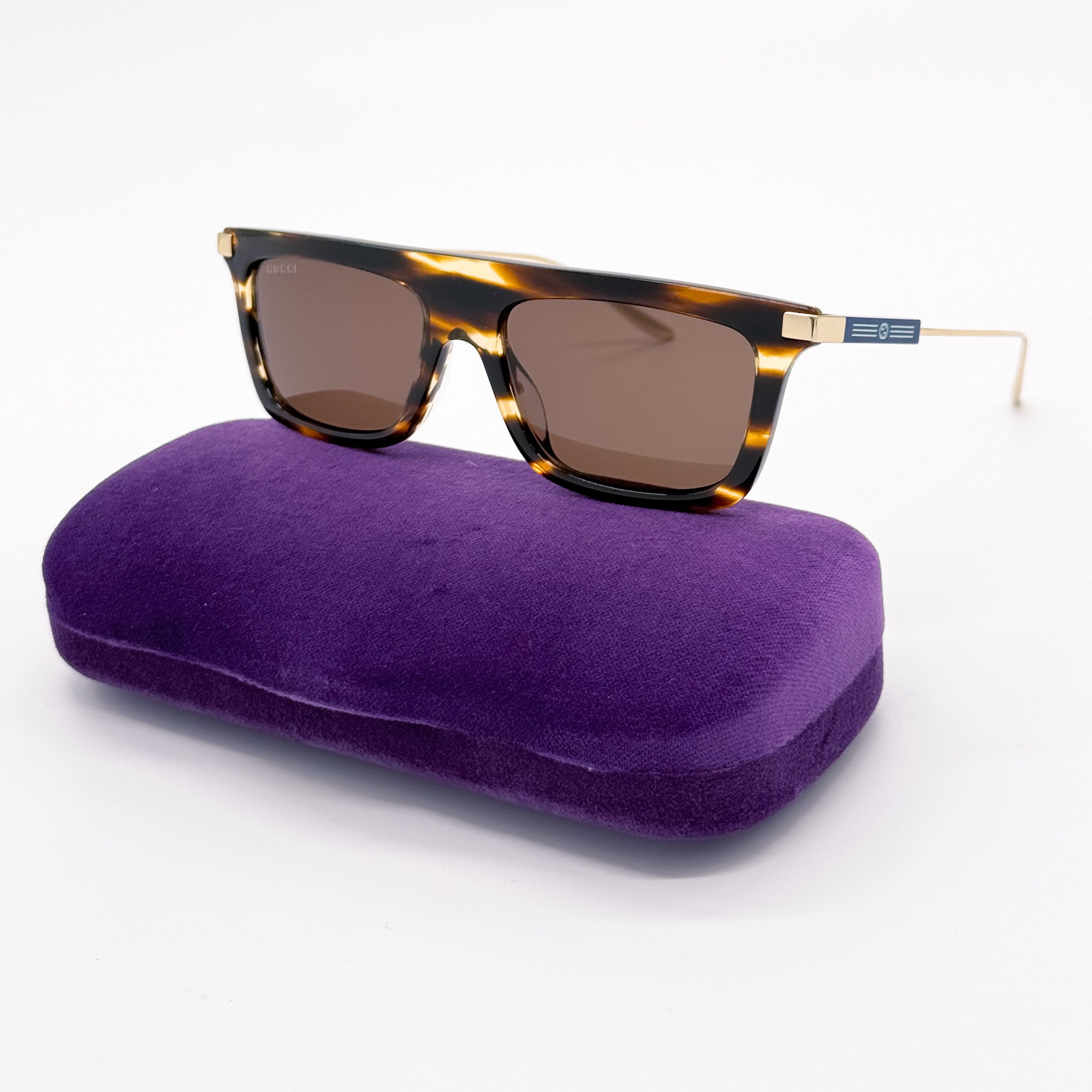 Gucci NEW AUTHENTIC GUCCI GG1437S 003 SQUARE MEN SUNGLASSES GUCCI Size ONE SIZE - 2 Thumbnail