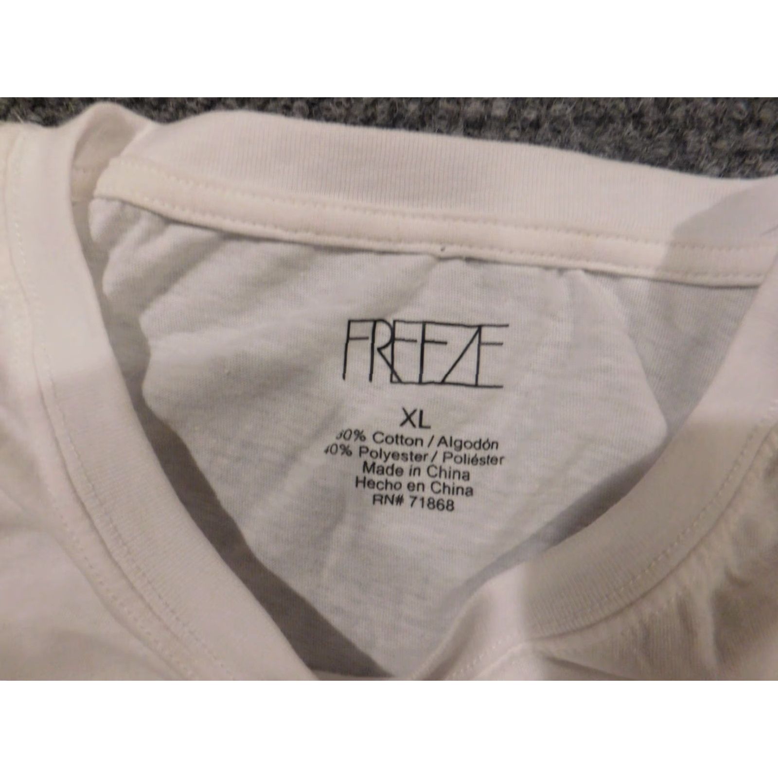 Vintage Freeze Shirt Womens XL White Skull Crew Neck Pullover Blouse Casual Short Sleeve Tencel Denim Stretch Regular Size XL / US 12-14 / IT 48-50 - 6 Thumbnail