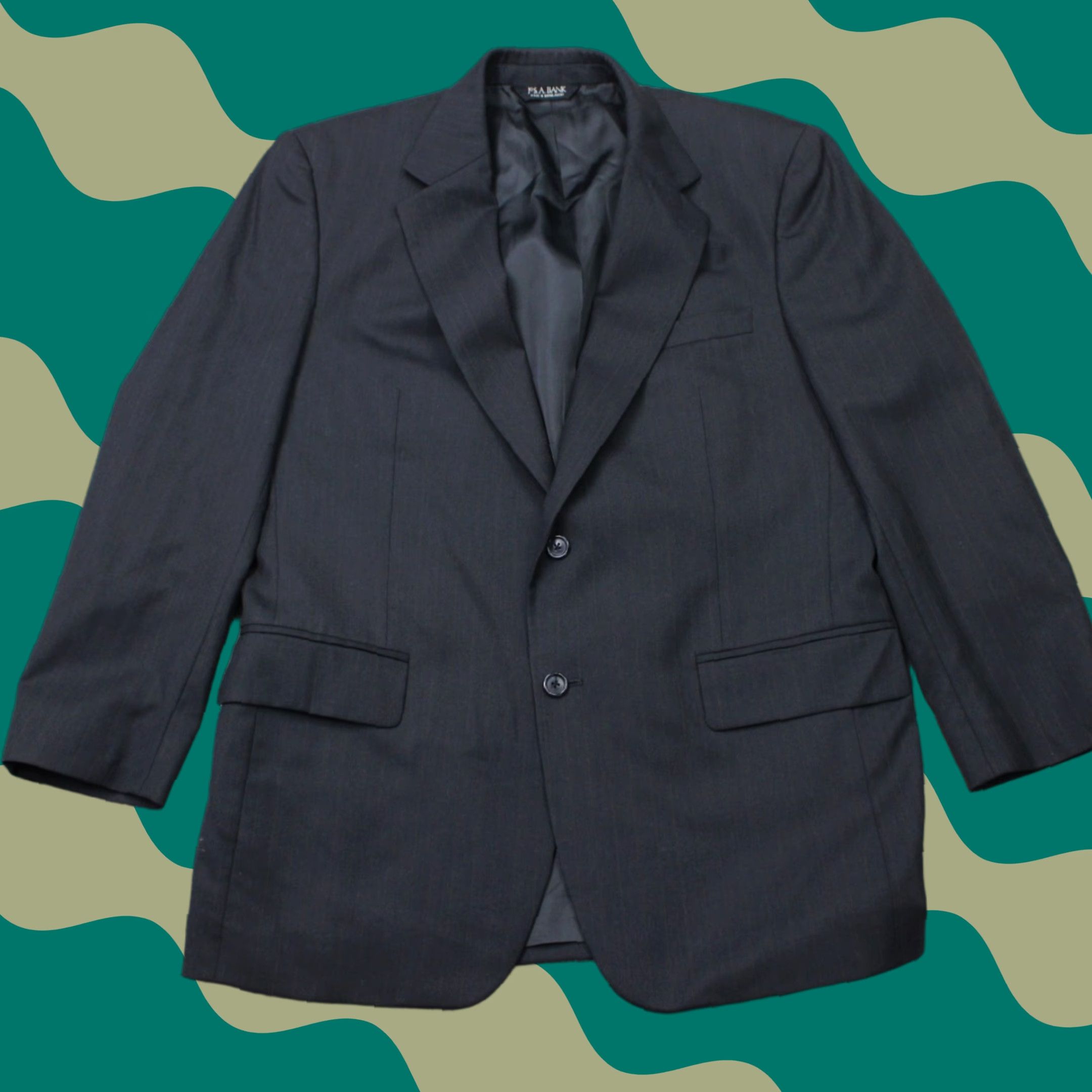 Jos. A. Bank Jos. A. Bank Blazer Mens 42 R Black w/ Red Pinstripes 2 Button 1 Vent 100% Wool Tweed Solid Notch Lapel Single-Breasted Sports Jacket Regular Boy? No. Size 42R - 1 Thumbnail