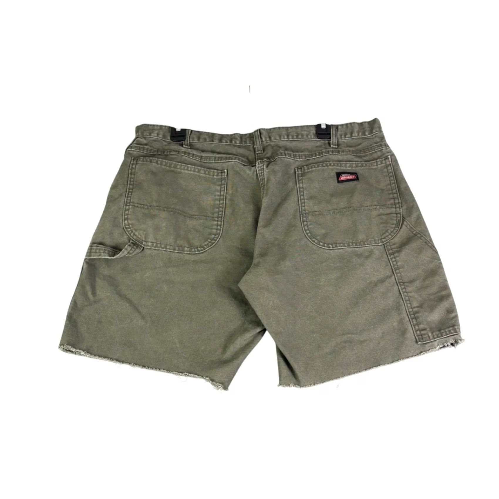 Dickies Dickies Carpenter Shorts Mens 38 Olive Green Canvas Distressed Cargo Pocket Zip Size US 38 / EU 54 - 2 Thumbnail