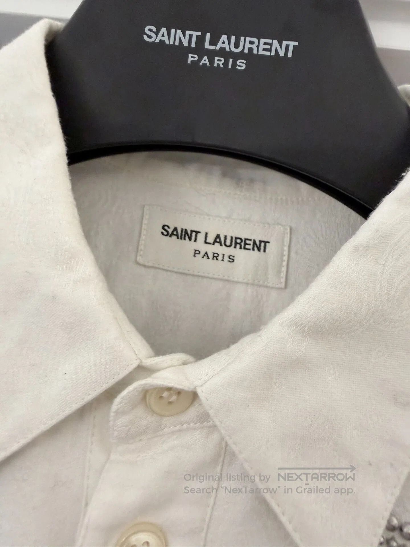 Saint Laurent Paris Saint Laurent White Embroidered Short. Size US XXS / EU 40 - 6 Thumbnail