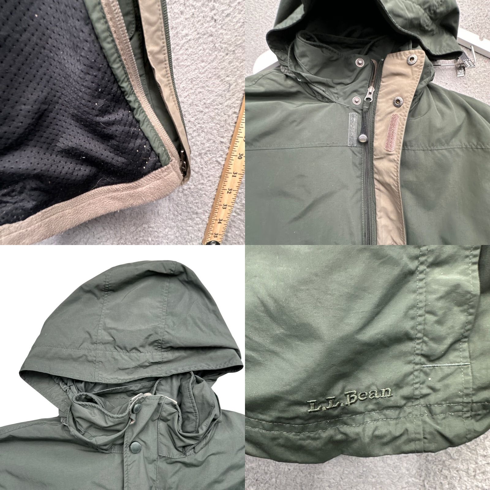 Vintage VINTAGE LL Bean 3-in-1 Jacket Mens M Green Hooded Full Zip Nylon Fleece 3-in-1 Jacket Mens Green Full Zip Size US M / EU 48-50 / 2 - 9 Thumbnail