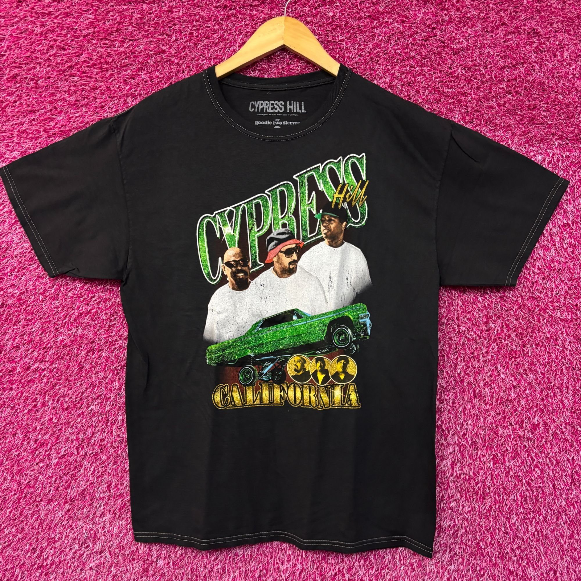 Rap Tees Cypress Hill Emerald Low Rider California Rap Trio Tee Large Size US L / EU 52-54 / 3 - 1 Thumbnail