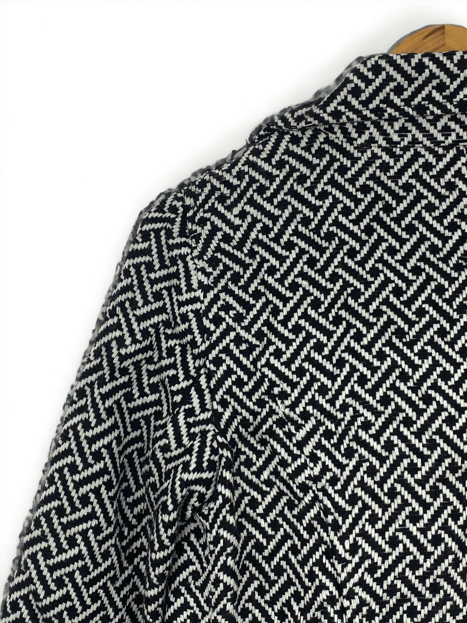 If Six Was Nine Vintage Mac & Jac Pattern Double Breasted Tweed Coat JA0050 Size L / US 10 / IT 46 - 13 Thumbnail