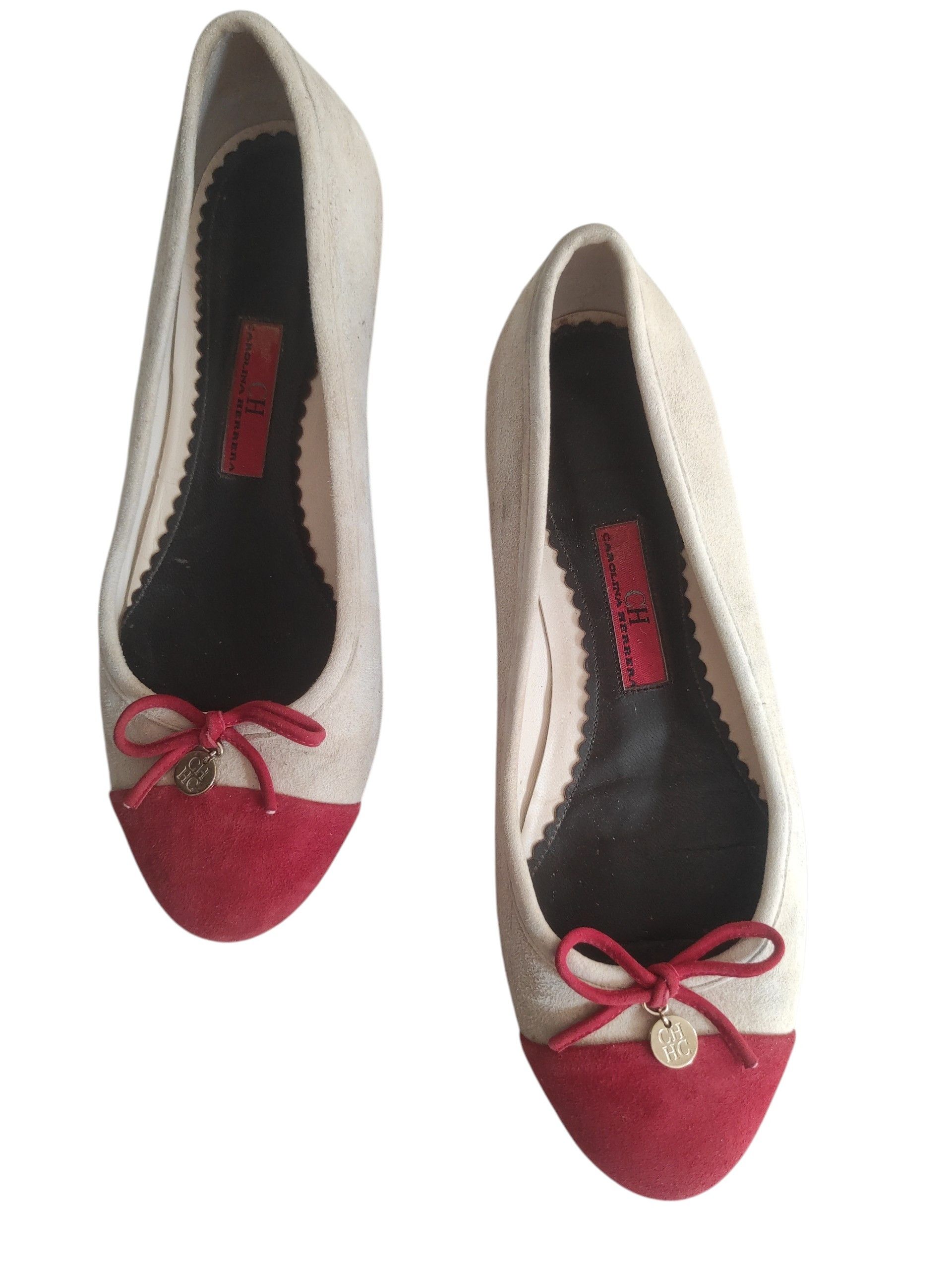 Carolina Herrera Carolina Herrera Ballerina Flat Shoe Suede Leather Ballet Size US 5 / IT 35 - 1 Thumbnail